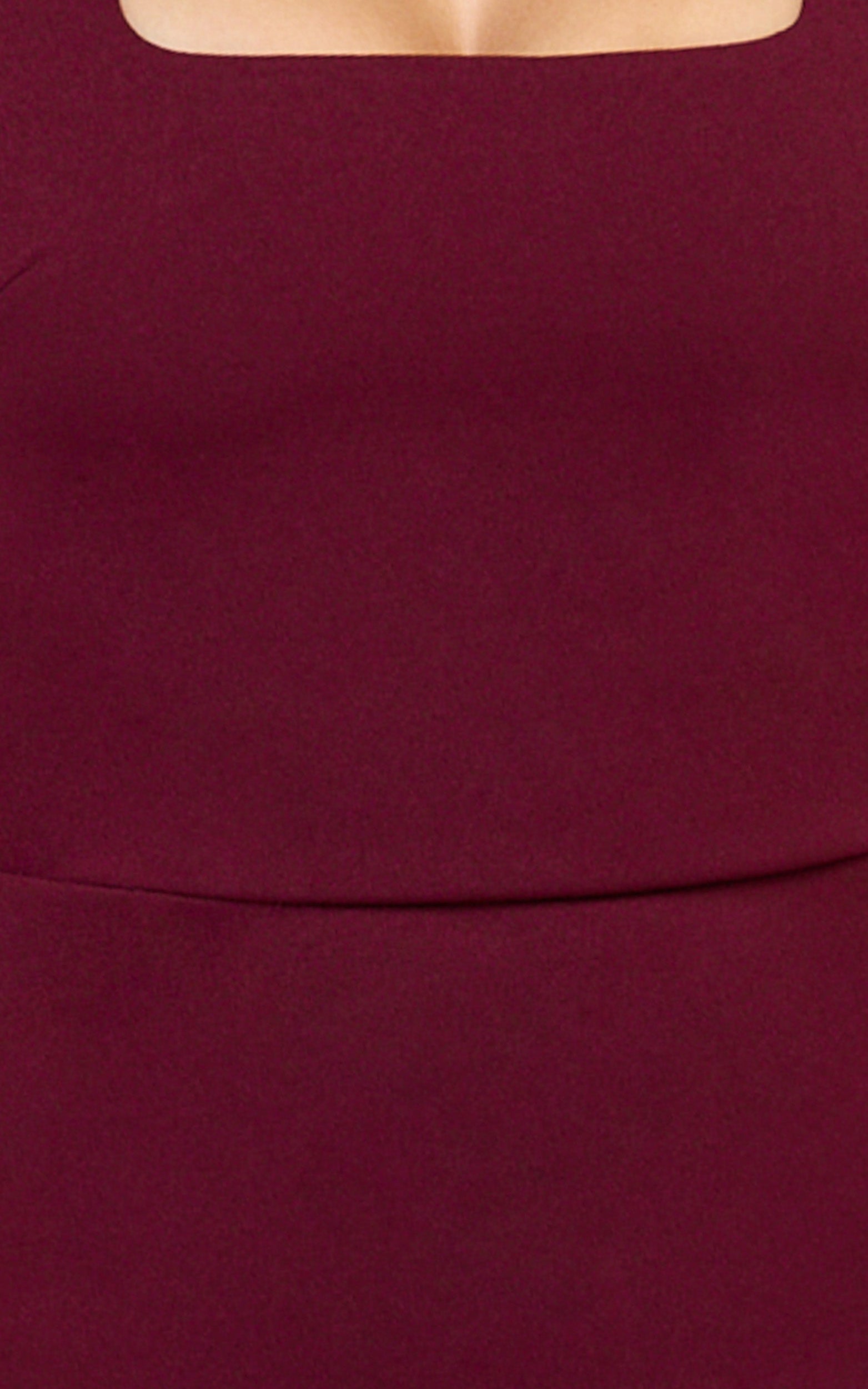 Holly Midi Dress - Halter Neck Column Dress in Wine