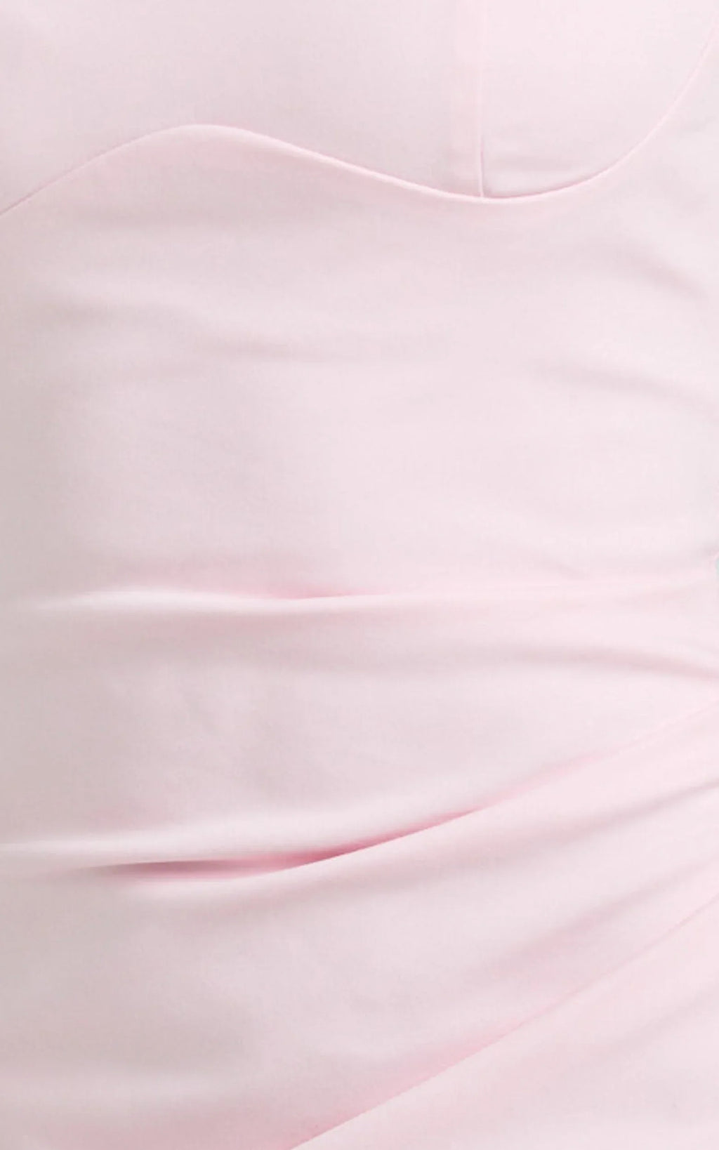 Benita Midi Dress - Scoop Neck Ruched Fitted Dress in Pink