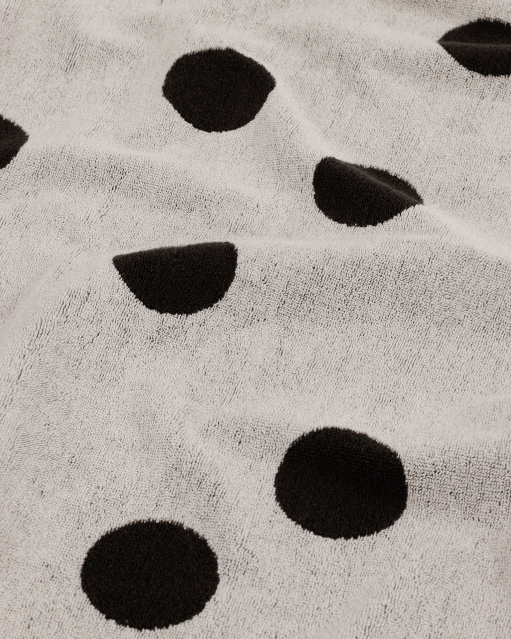 Bath Towel - Cream and Black Polka Dot - image 3