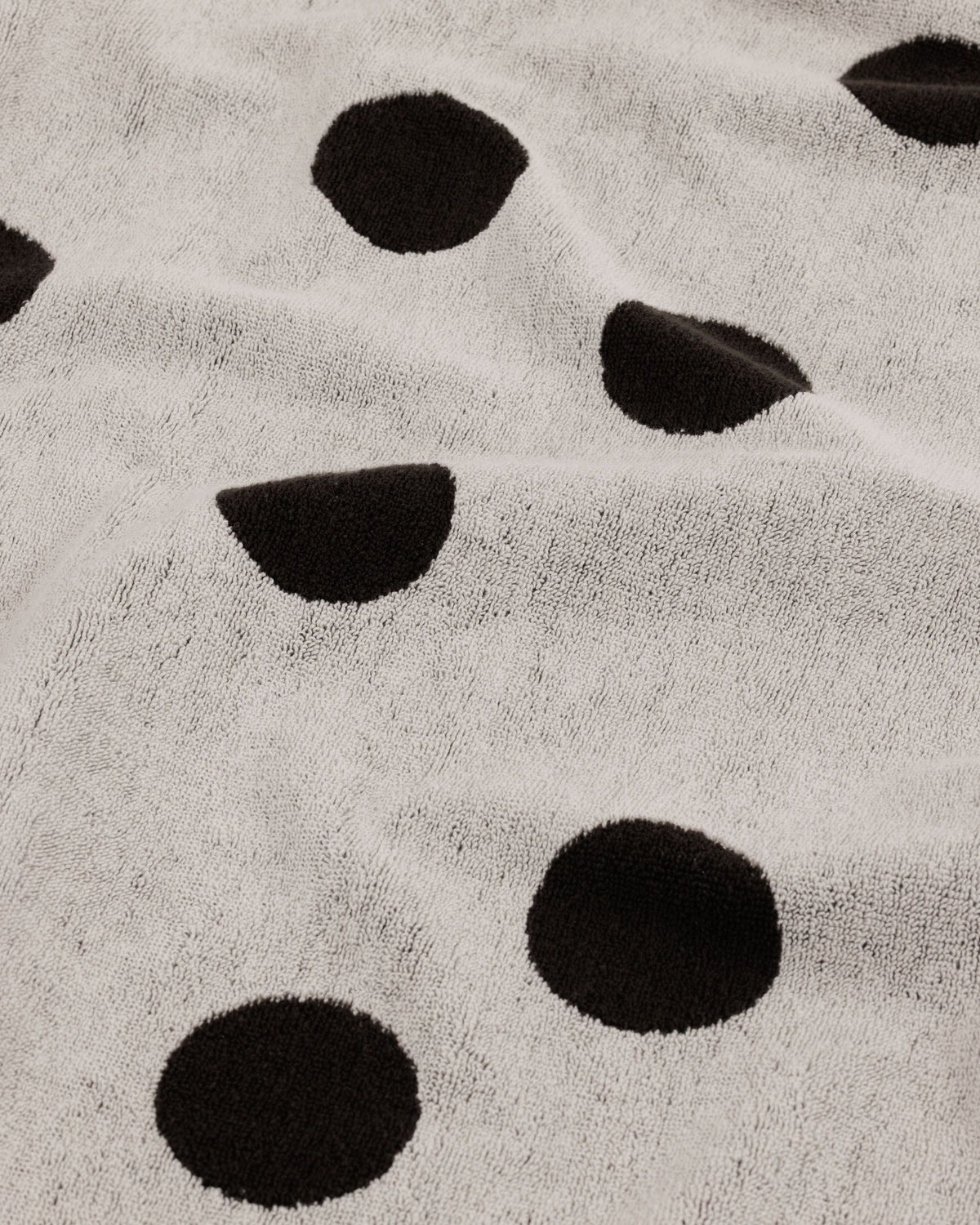 Bath Towel - Cream and Black Polka Dot - image 3