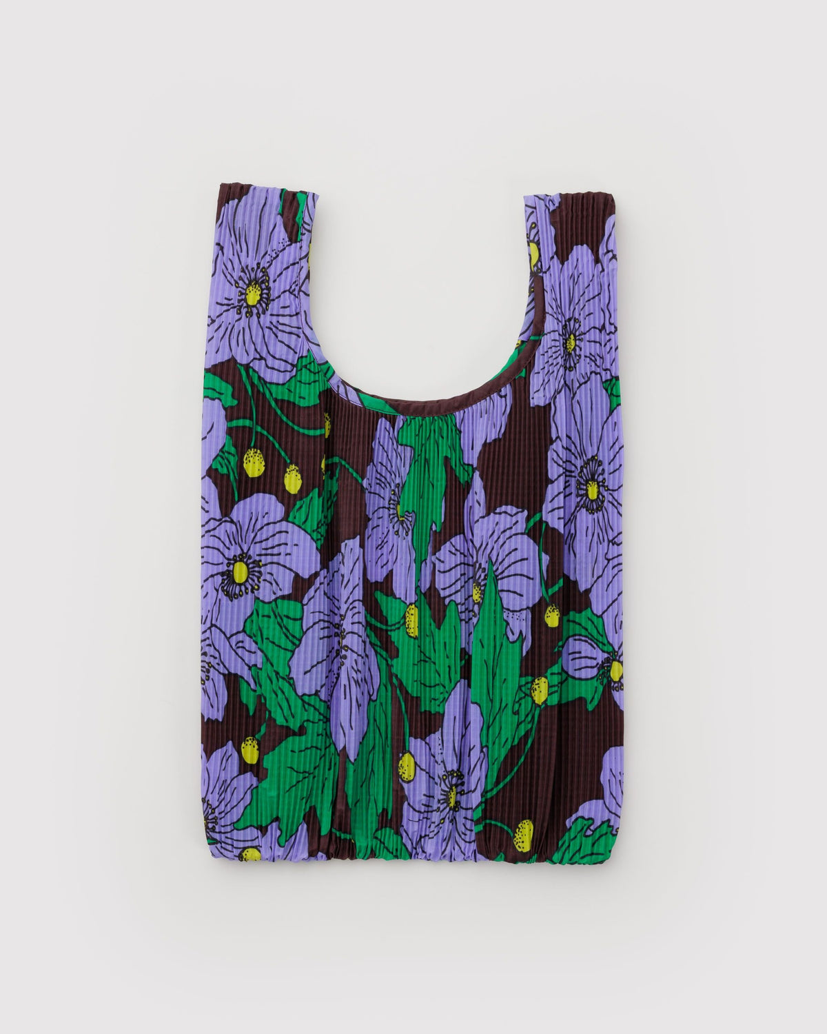 Pleated Baggu - Maroon Poppy