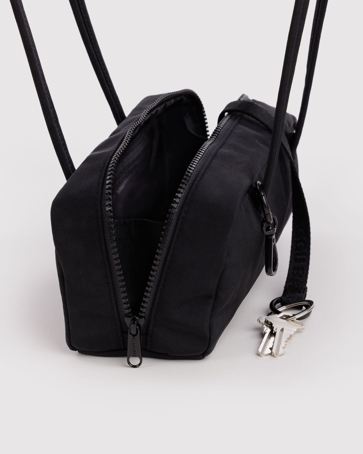 Small Nylon Bowler Bag - Black - image 3