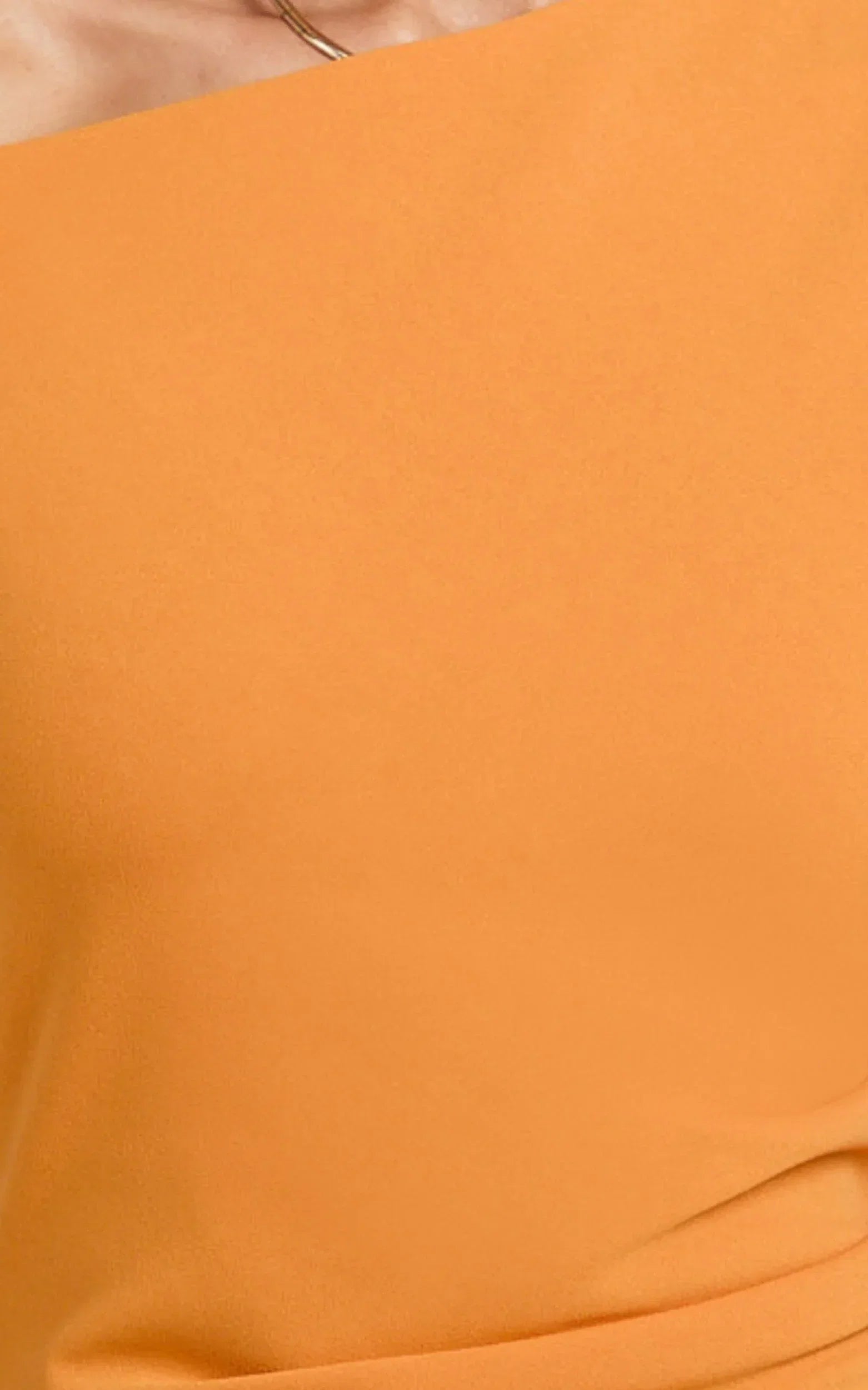 Genie Maxi Dress - Off The Shoulder Dress in Orange