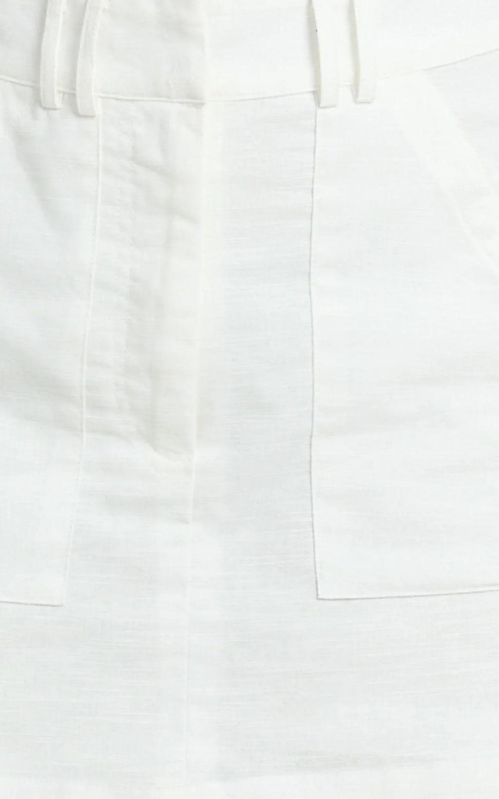 Dream Linen Blend Skort - High Waisted A Line Skort in Off White