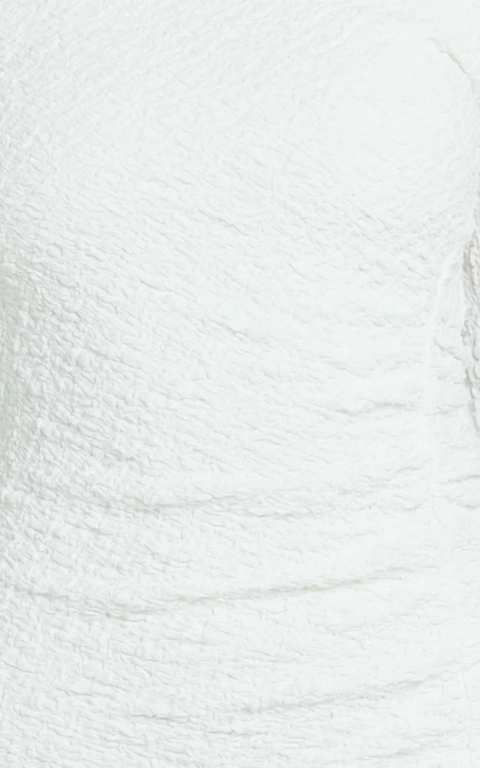 Abbie Mini Dress - Textured Jersey Tip Shoulder Ruched Bodycon Dress in White
