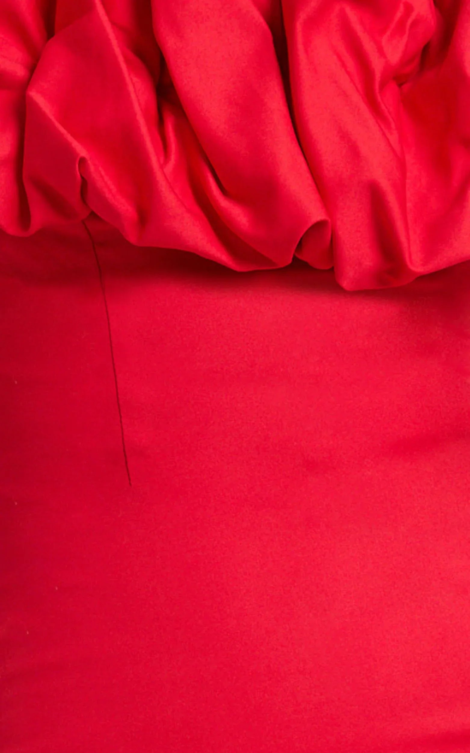Rhaya Maxi Dress - Ruffle Off Shoulder Fitted Dress in Red