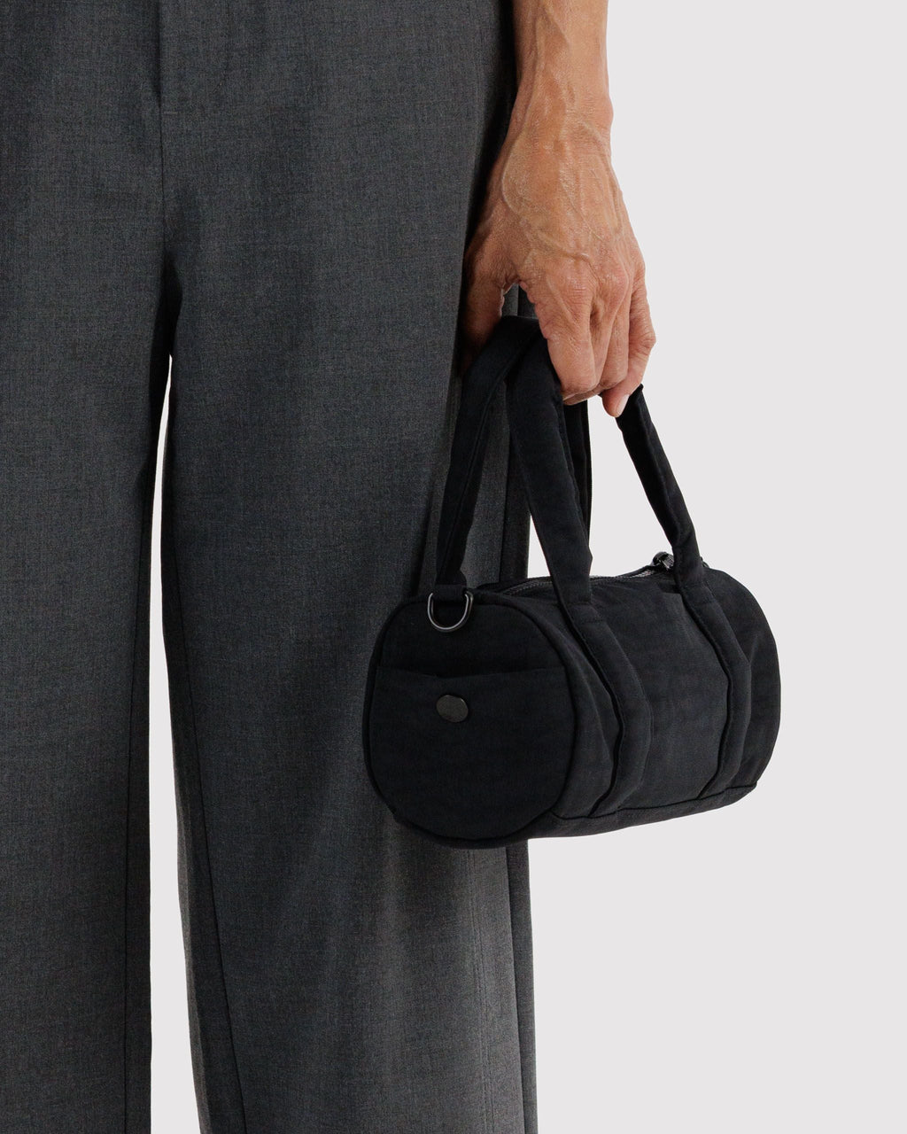 Small Nylon Duffle Bag - Black - image 3