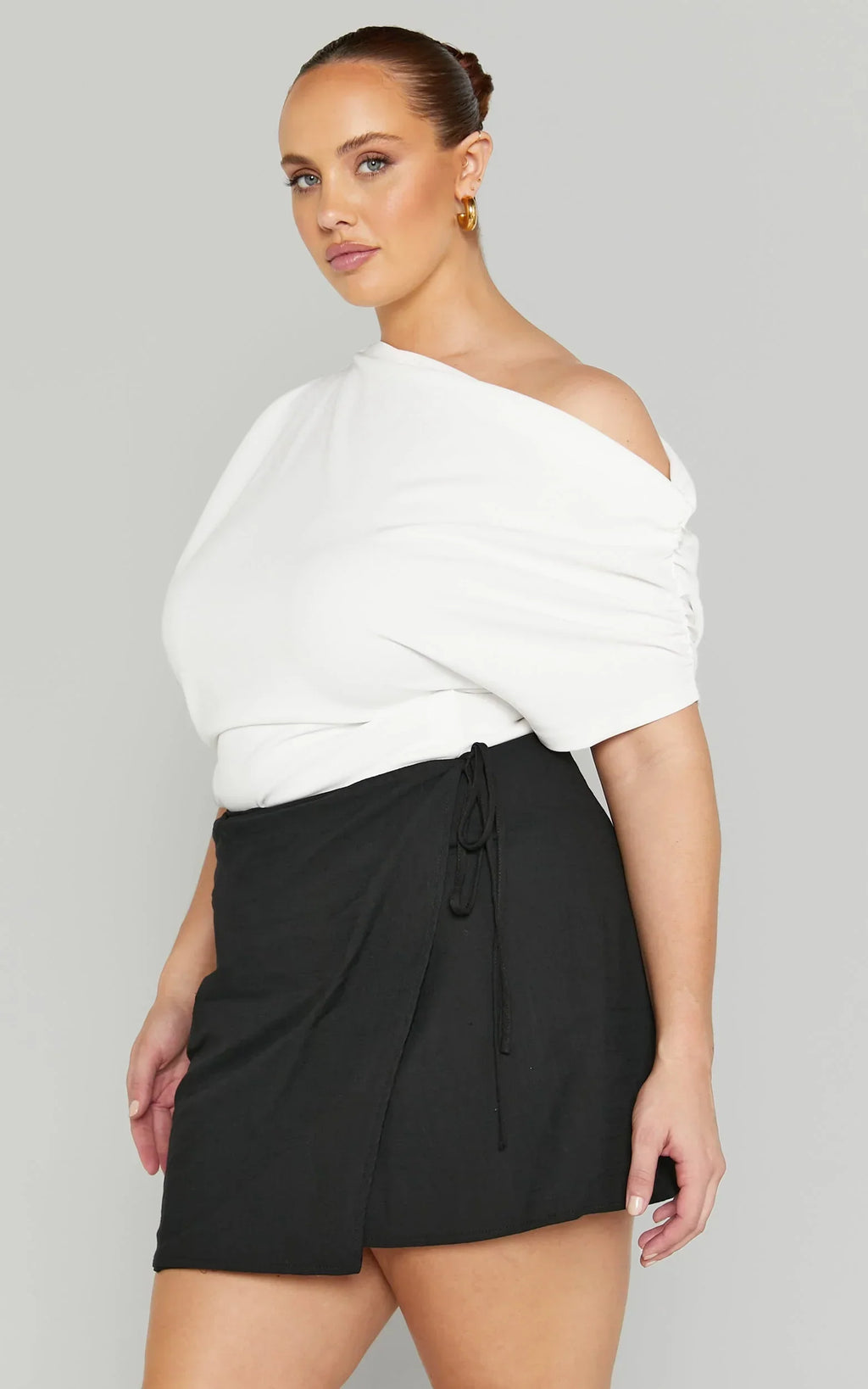 Chevy Mini Skirt - Wrap Skirt in Black