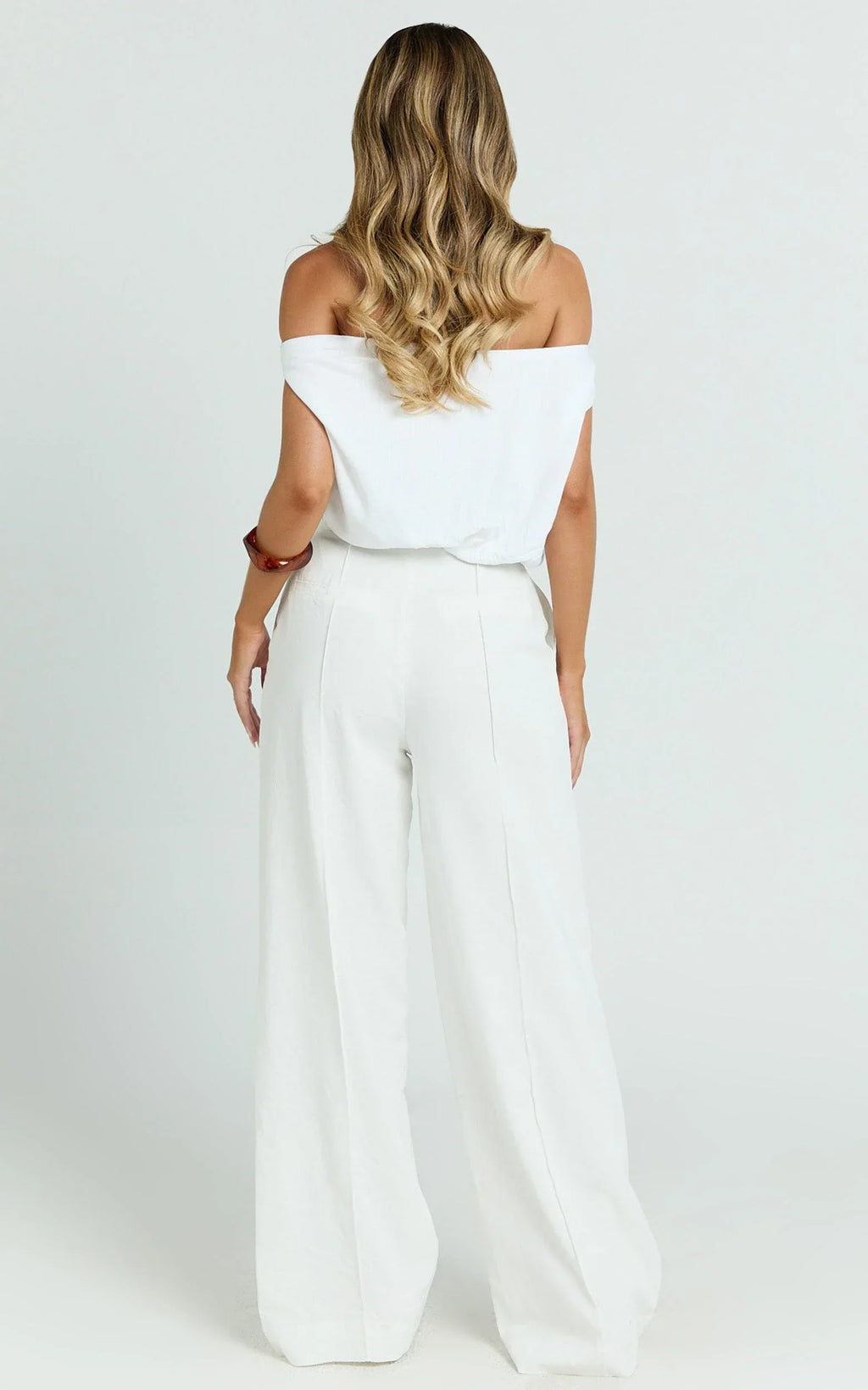 Juniper Pants - Linen Wide Leg Pants in White