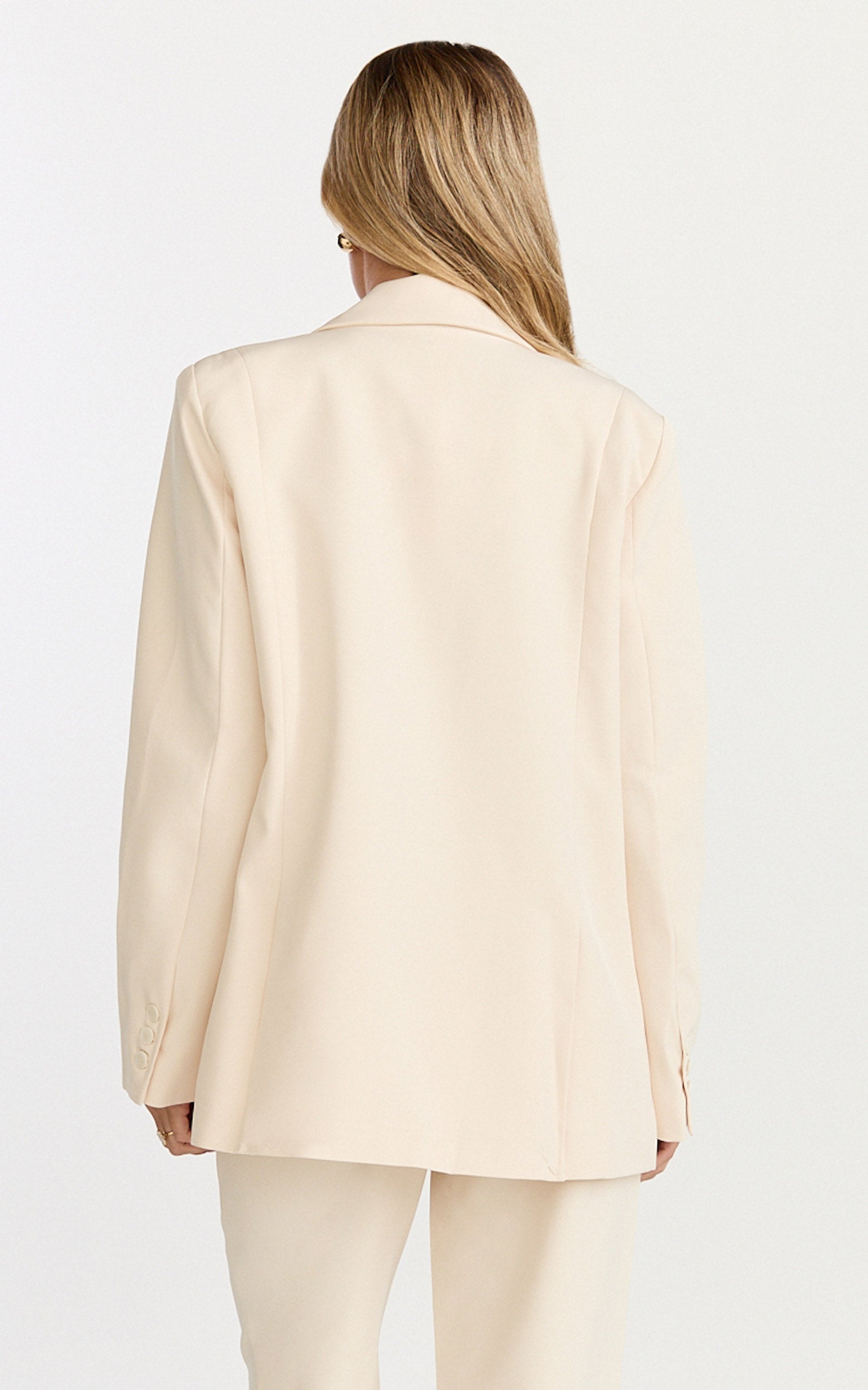 Elodie Blazer - Double Breasted Blazer in Cream