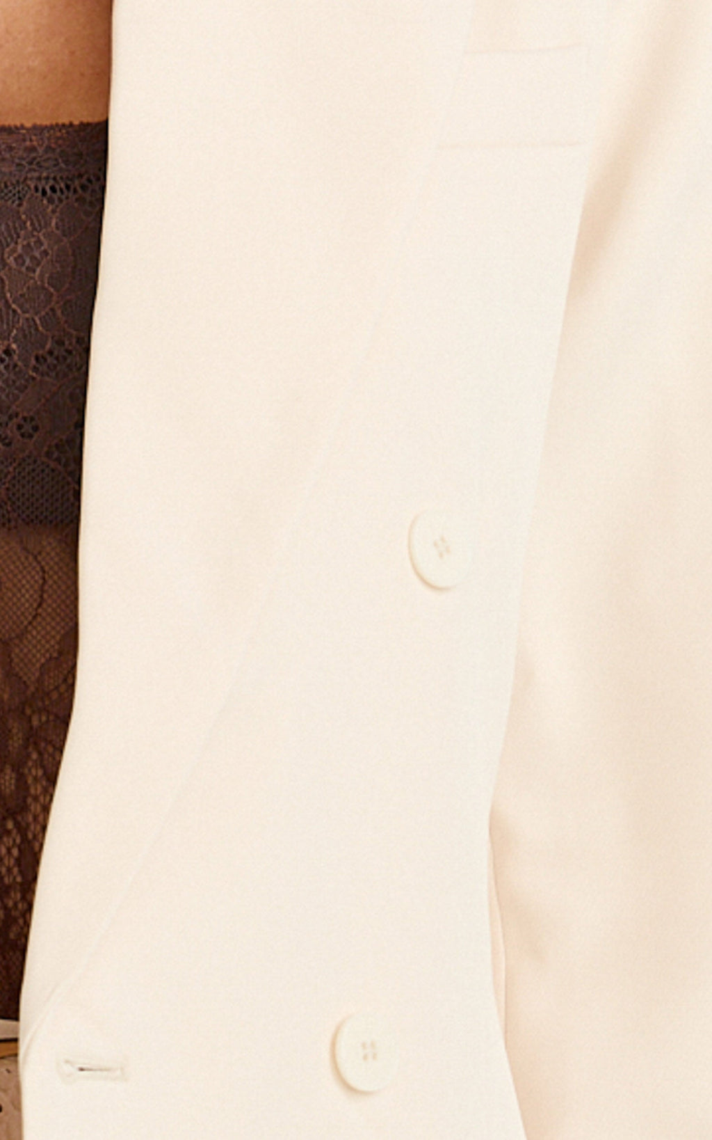 Elodie Blazer - Double Breasted Blazer in Cream