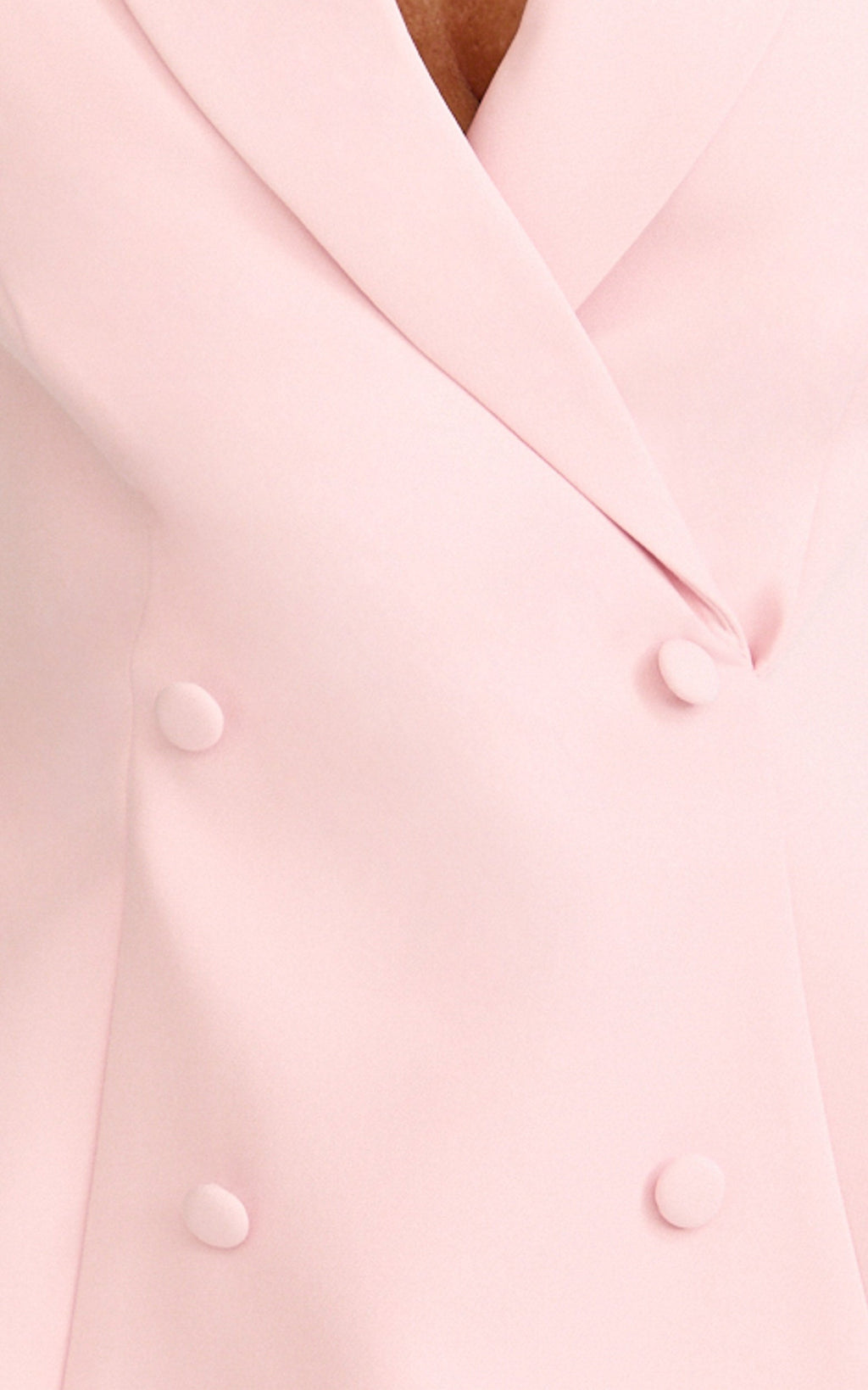 Clementine Mini Dress - Cap Sleeve Double Breasted Dress in Light Pink