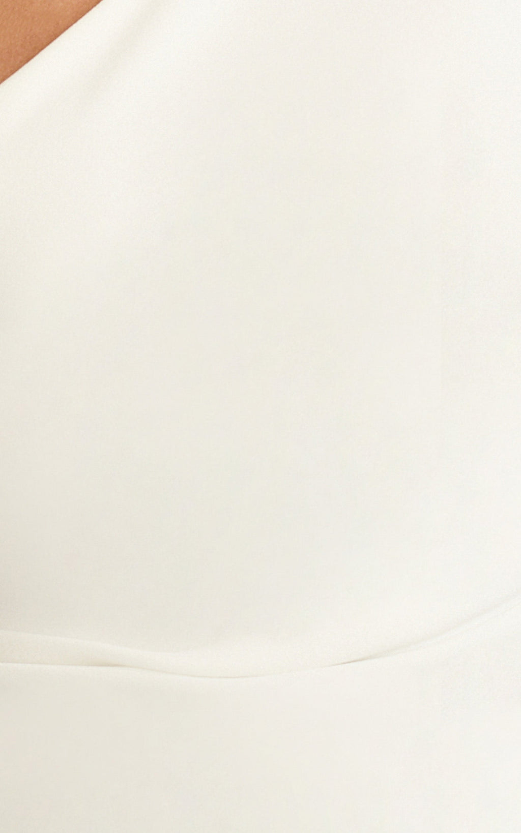Criselda Maxi Dress - One Shoulder Maxi Dress in White