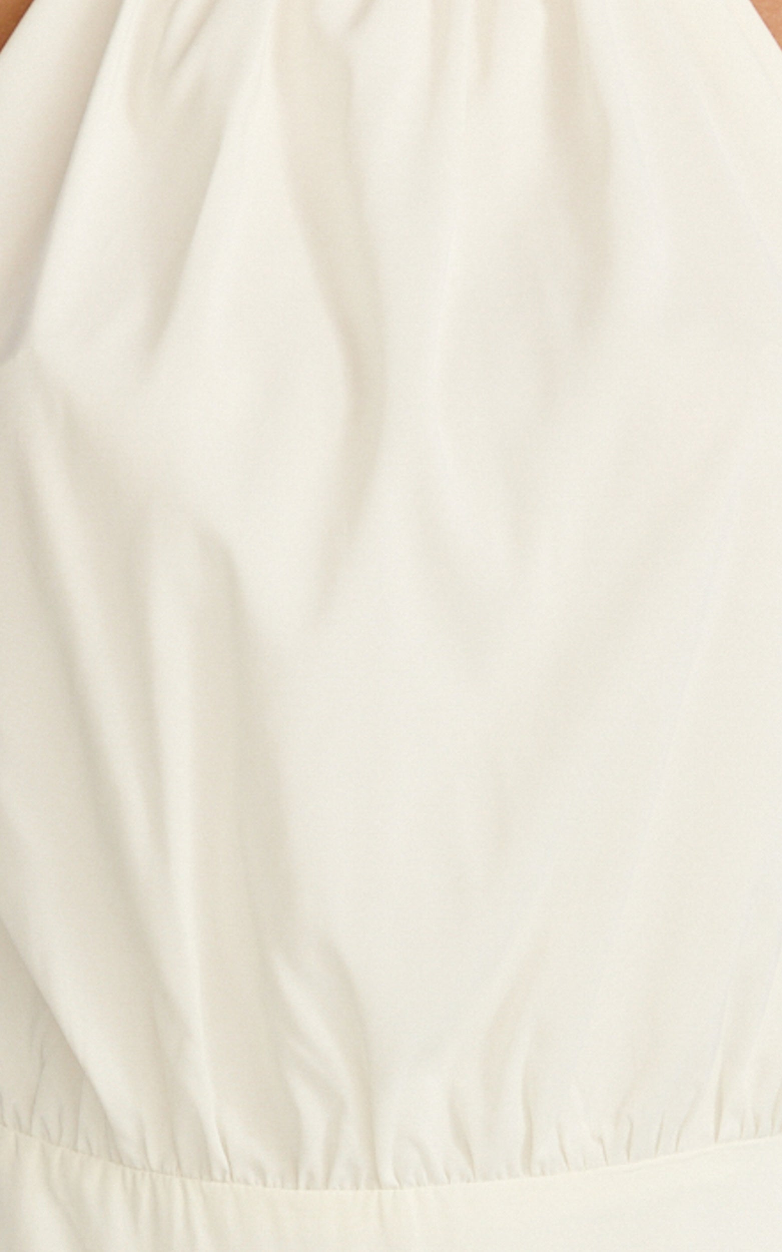 Thea Mini Dress - Backless Halter Dress in Off White