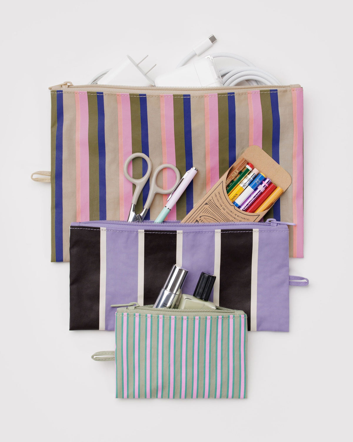 Flat Pouch Set - Candy Shop Stripes - image 2