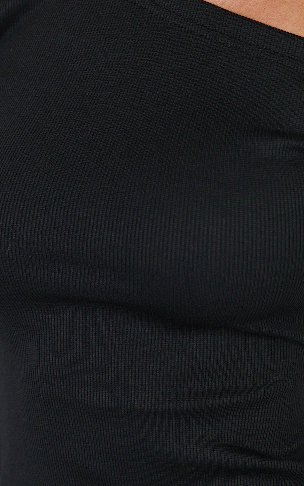 Cartia Mini Dress - Long Sleeve Off Shoulder Ruched Mini Dress in Black