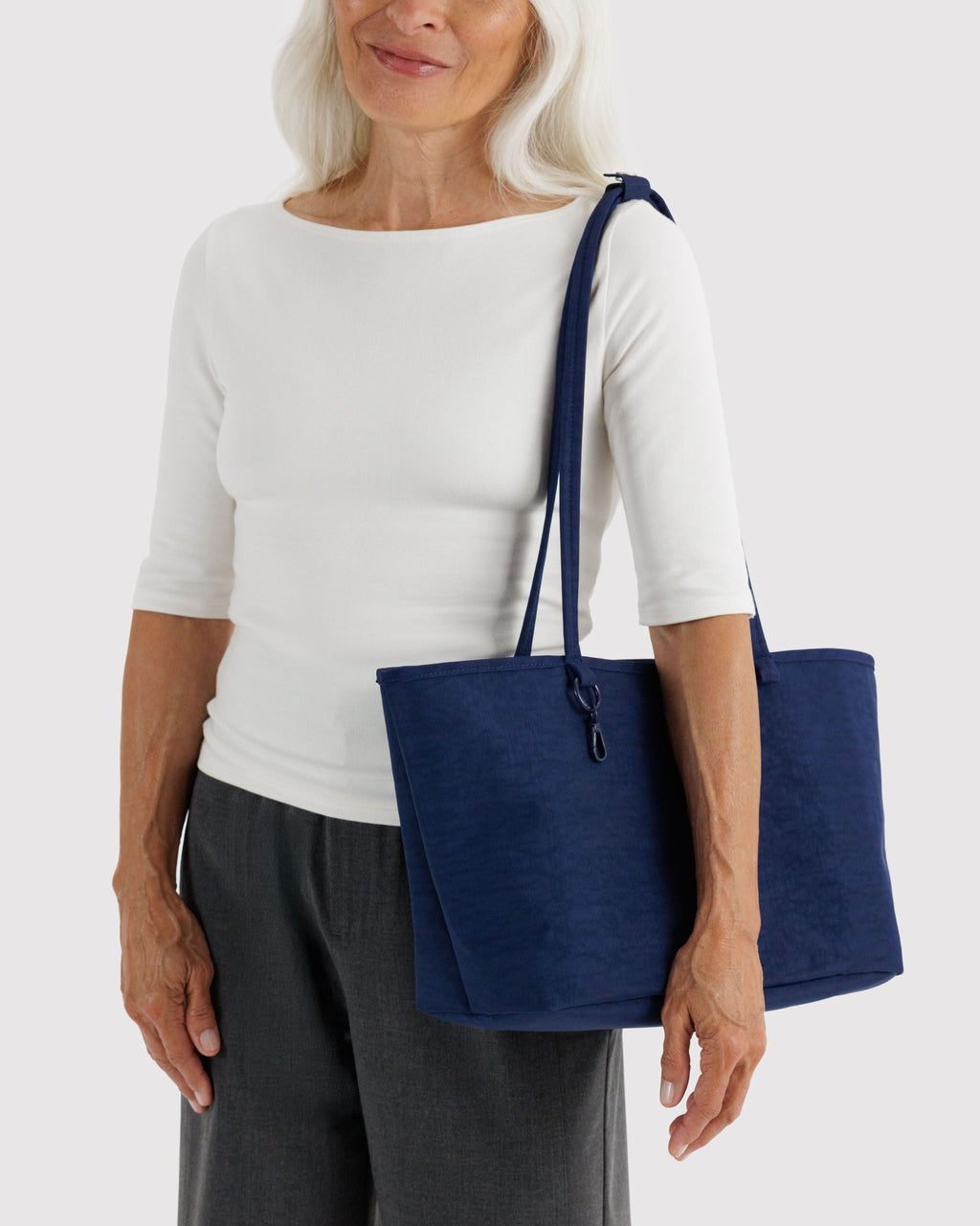 Medium Nylon Reversible Tote - Navy Mix - image 3