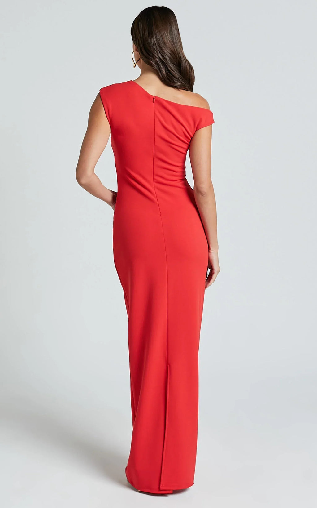 Genie Maxi Dress - Off The Shoulder Dress in Red