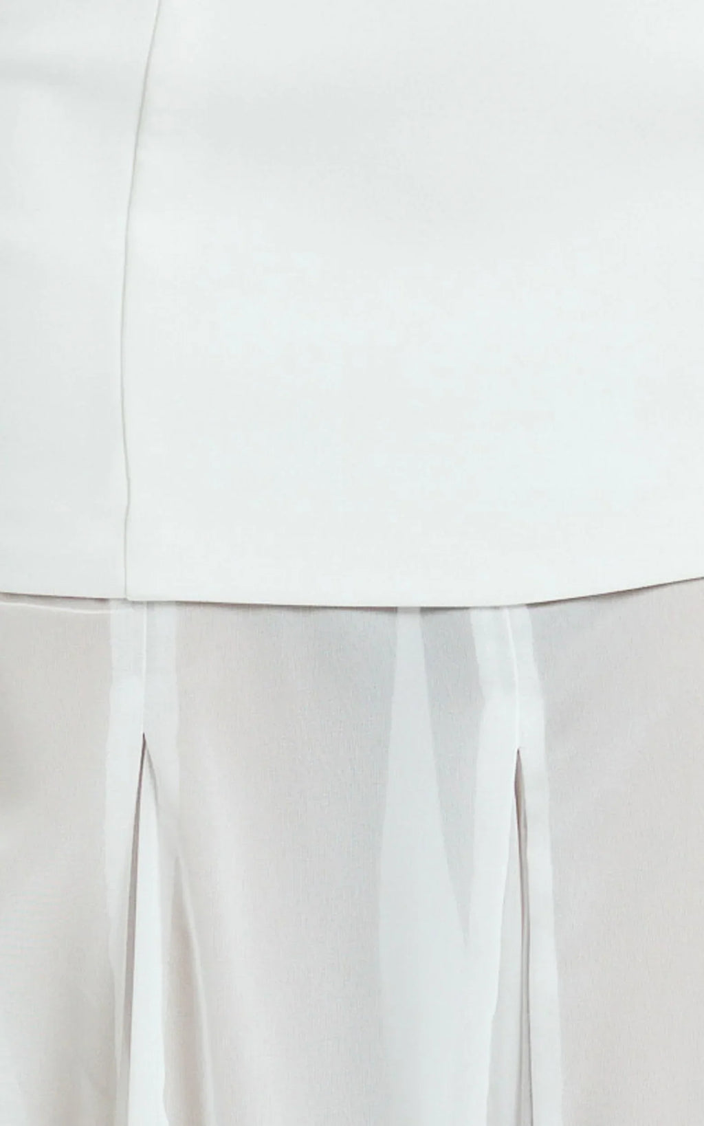 Frances Maxi Dress - Contrast U Neck Godet A Line Dress in Ivory