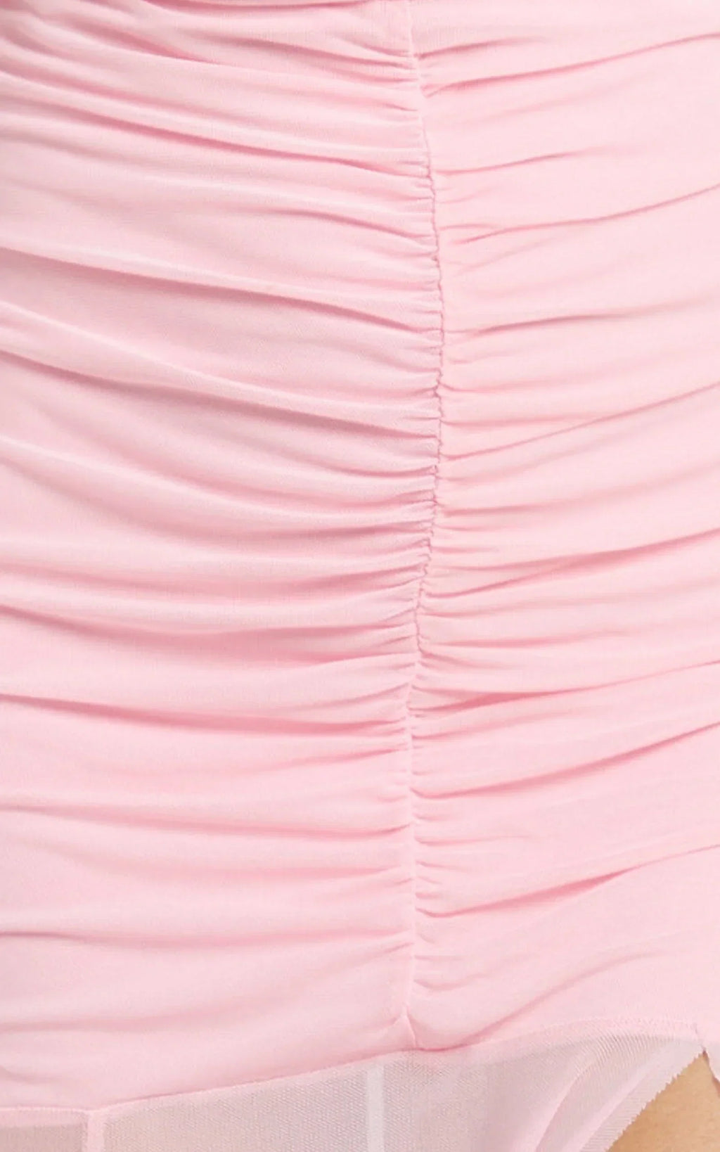 Alanna Maxi Dress - Off Shoulder Ruched Mesh Dress in Pink