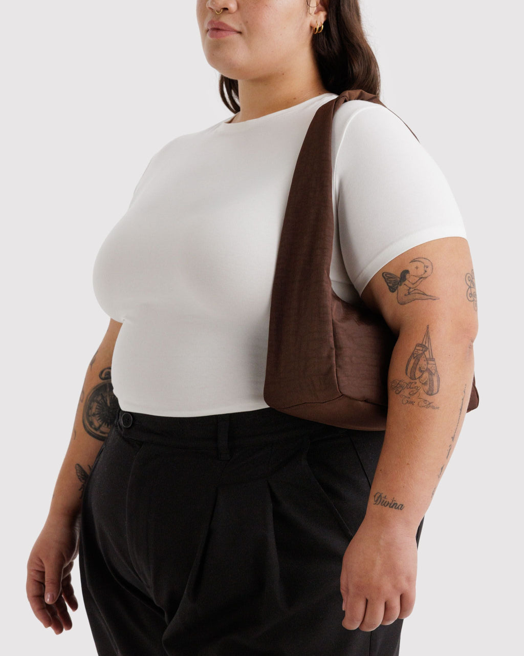 Small Nylon Meringue Bag - Coffee - image 2