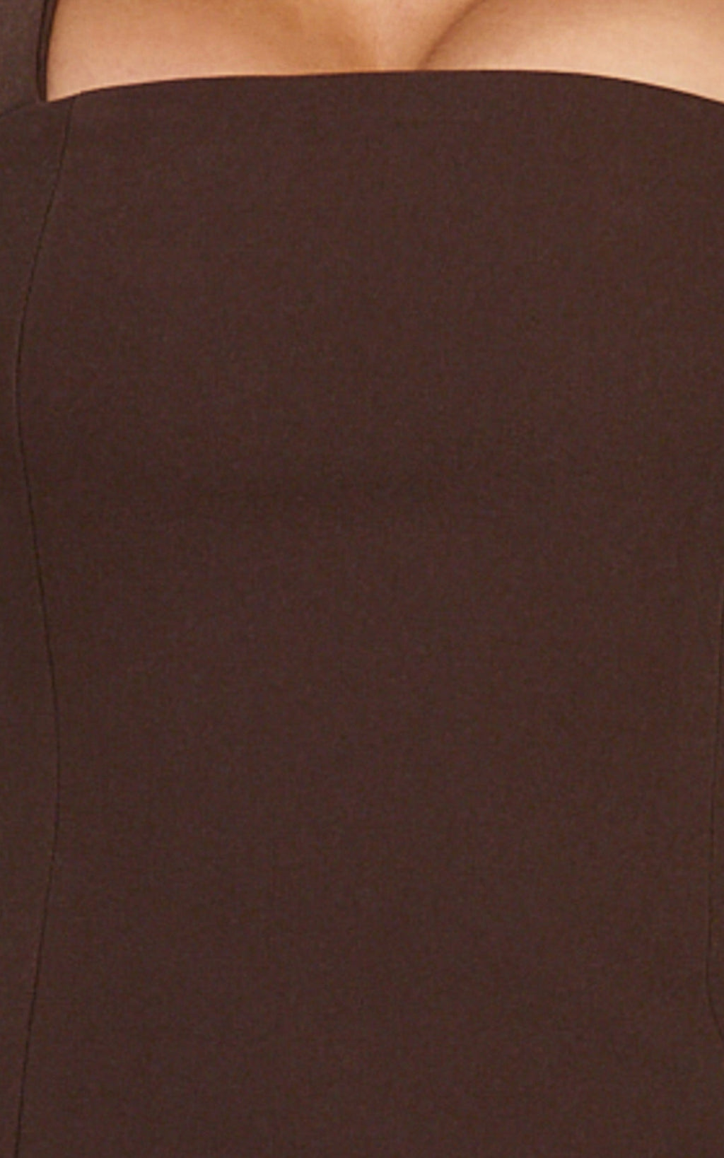 Tyler Top - Adjustable Halter Fitted Top in Chocolate