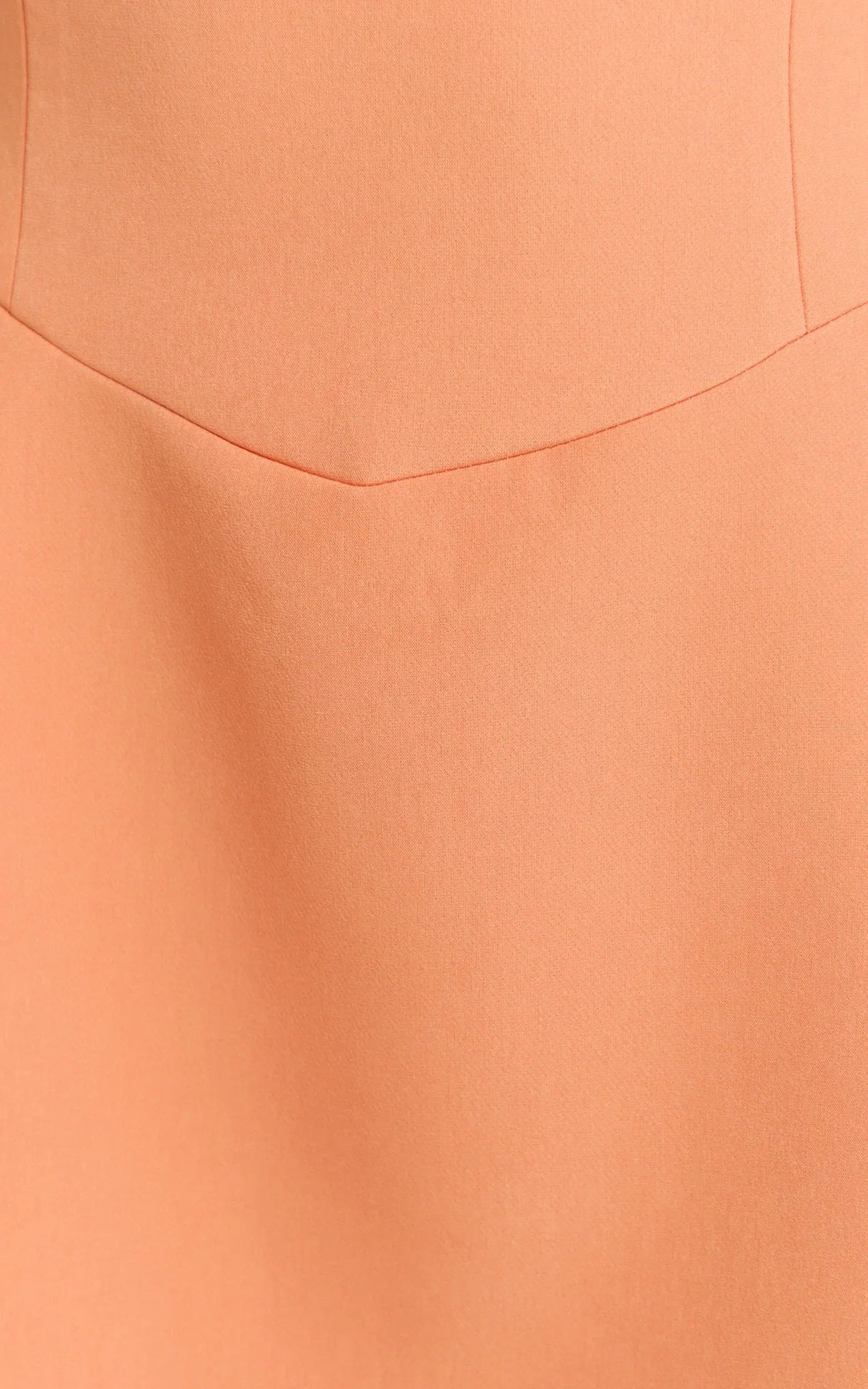 Sakura Mini Dress - Square Neck Wide Strap A Line Skirt Dress in Orange
