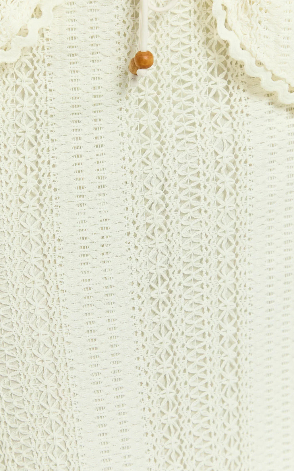 Mercedes Maxi Skirt - Crochet Tie Waist Skirt in Cream