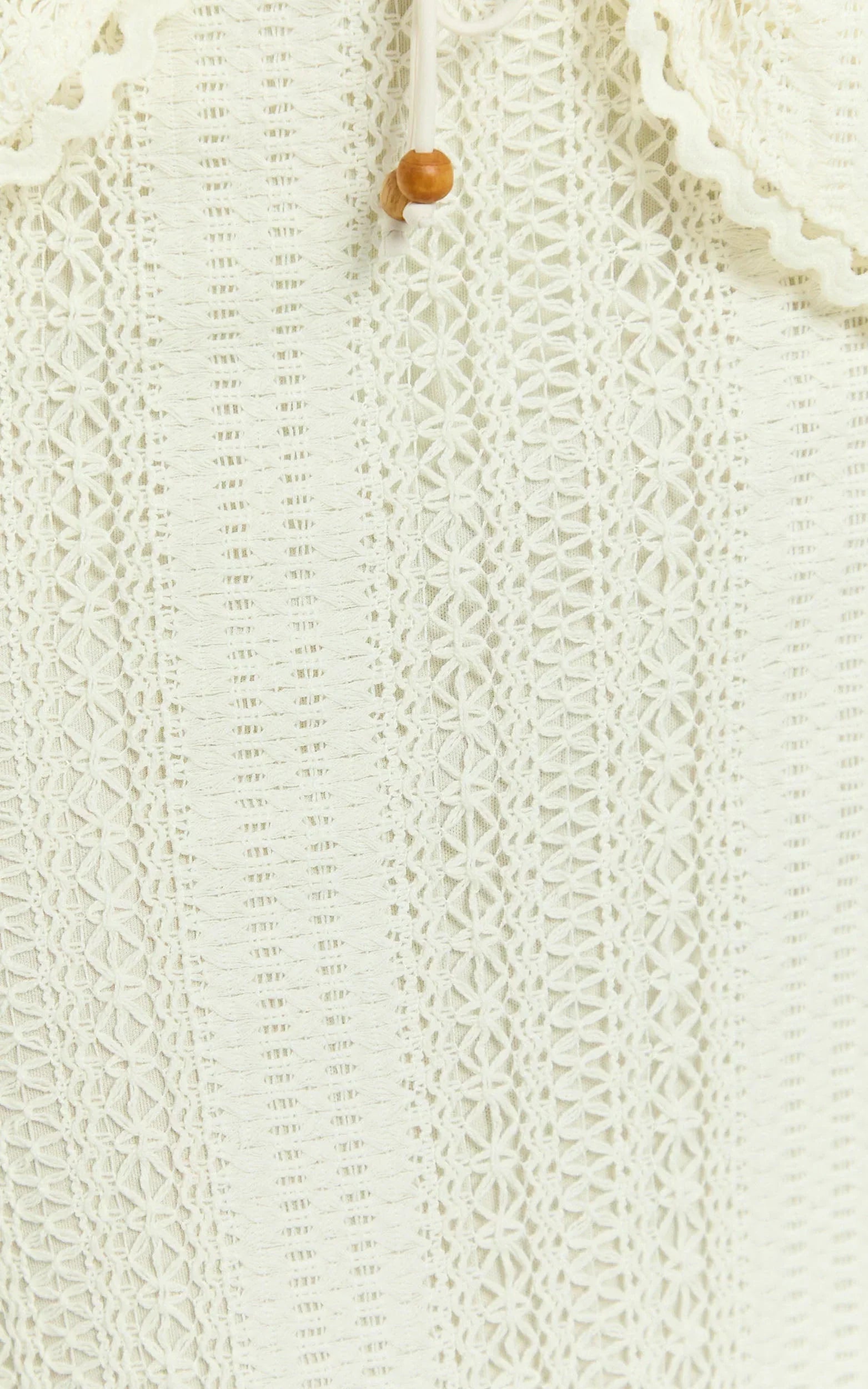 Mercedes Maxi Skirt - Crochet Tie Waist Skirt in Cream