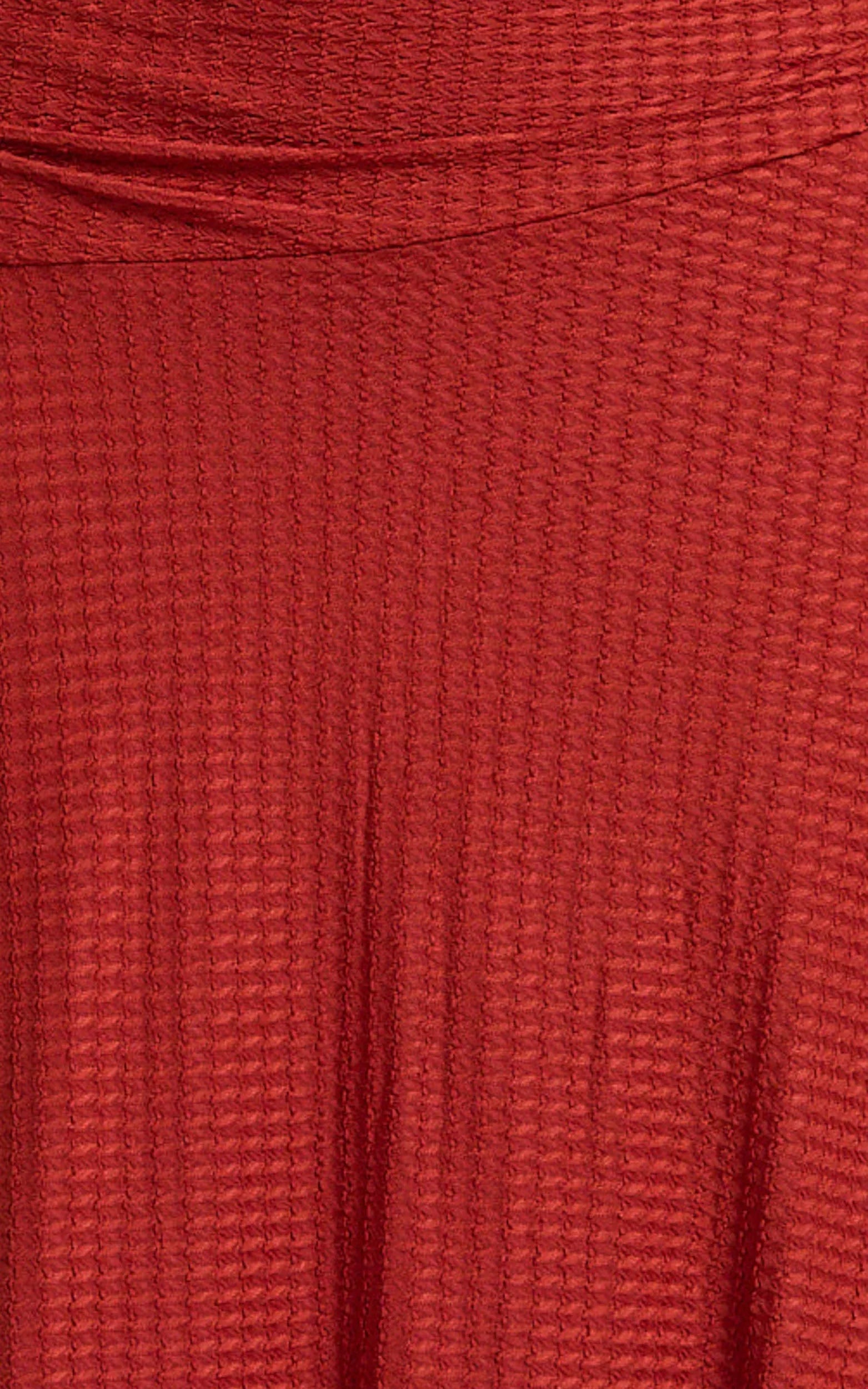 Perla Maxi Dress - Off The Shoulder Sleeve Drop Waist Dress in Red