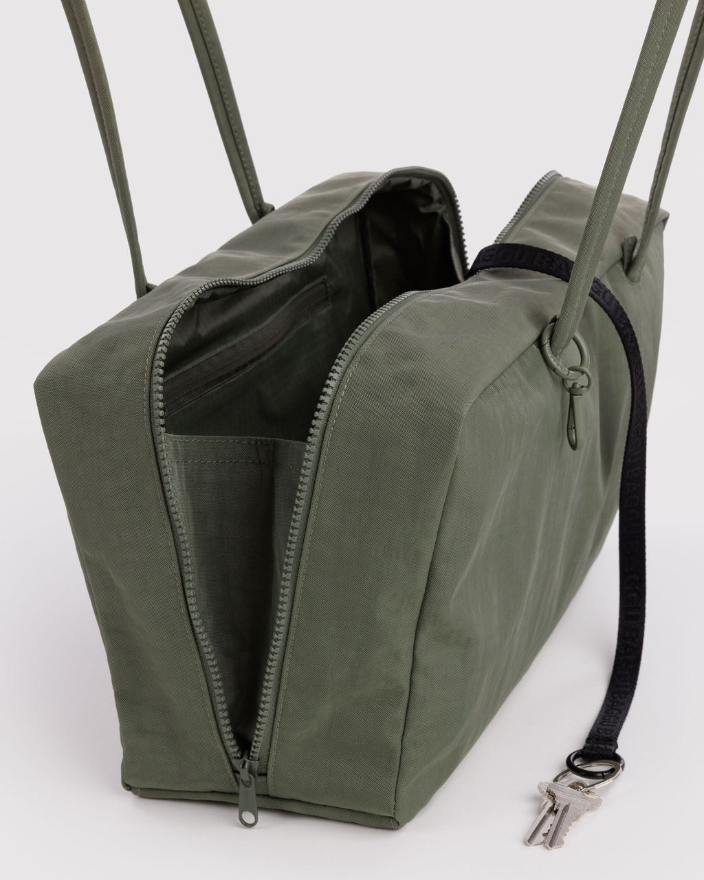 Medium Nylon Bowler Bag - Caper - image 4