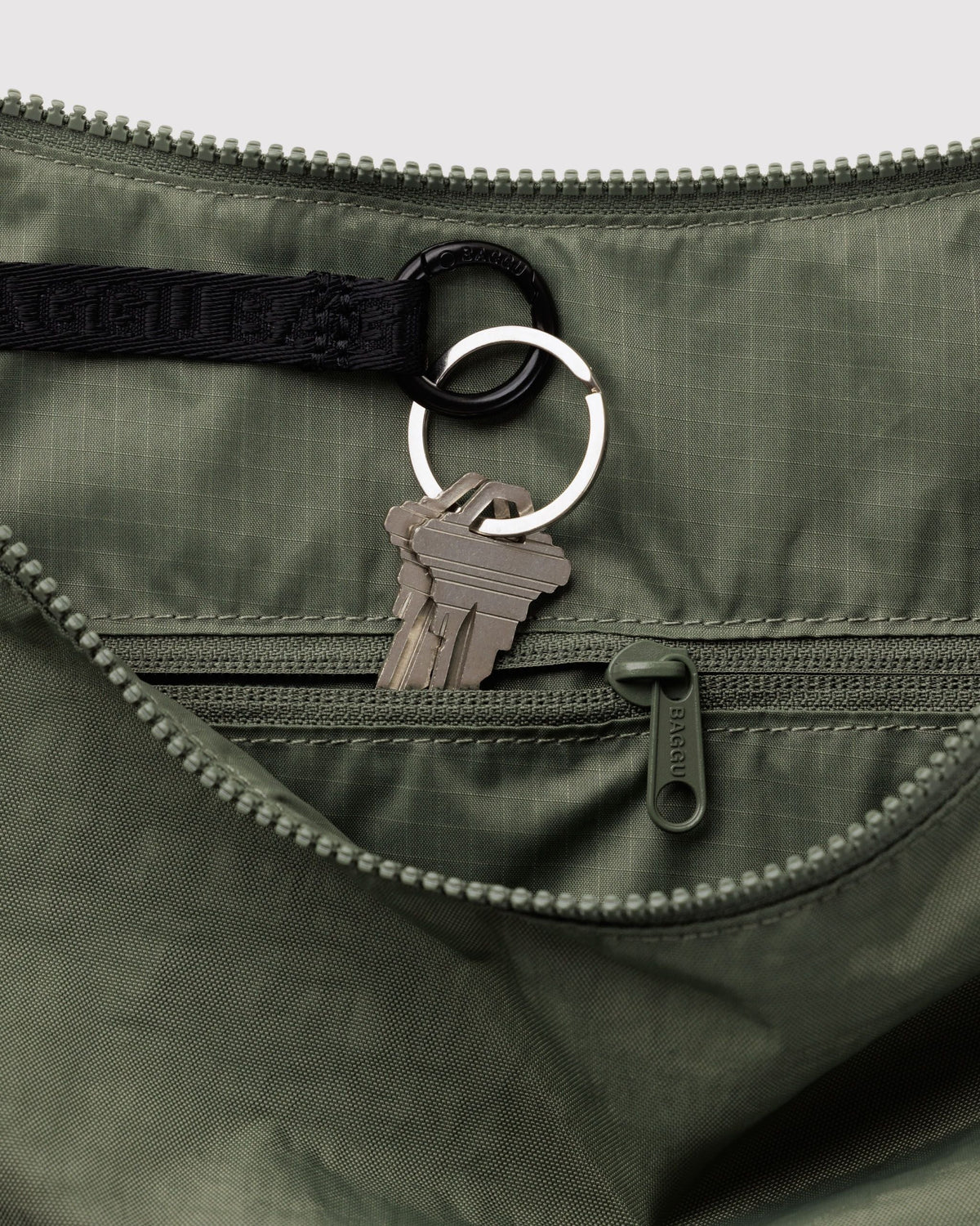 Large Nylon Crescent Bag - Caper - image 3