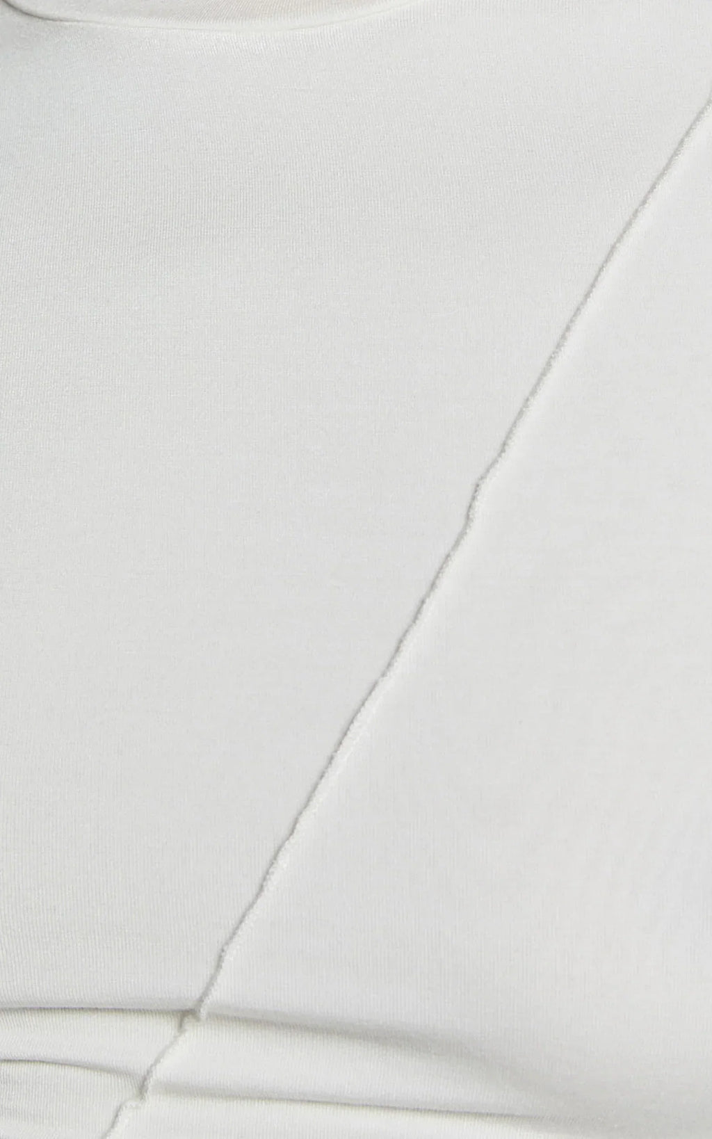 Dayna Top - Long Sleeve Exposed Seam Top in Off White