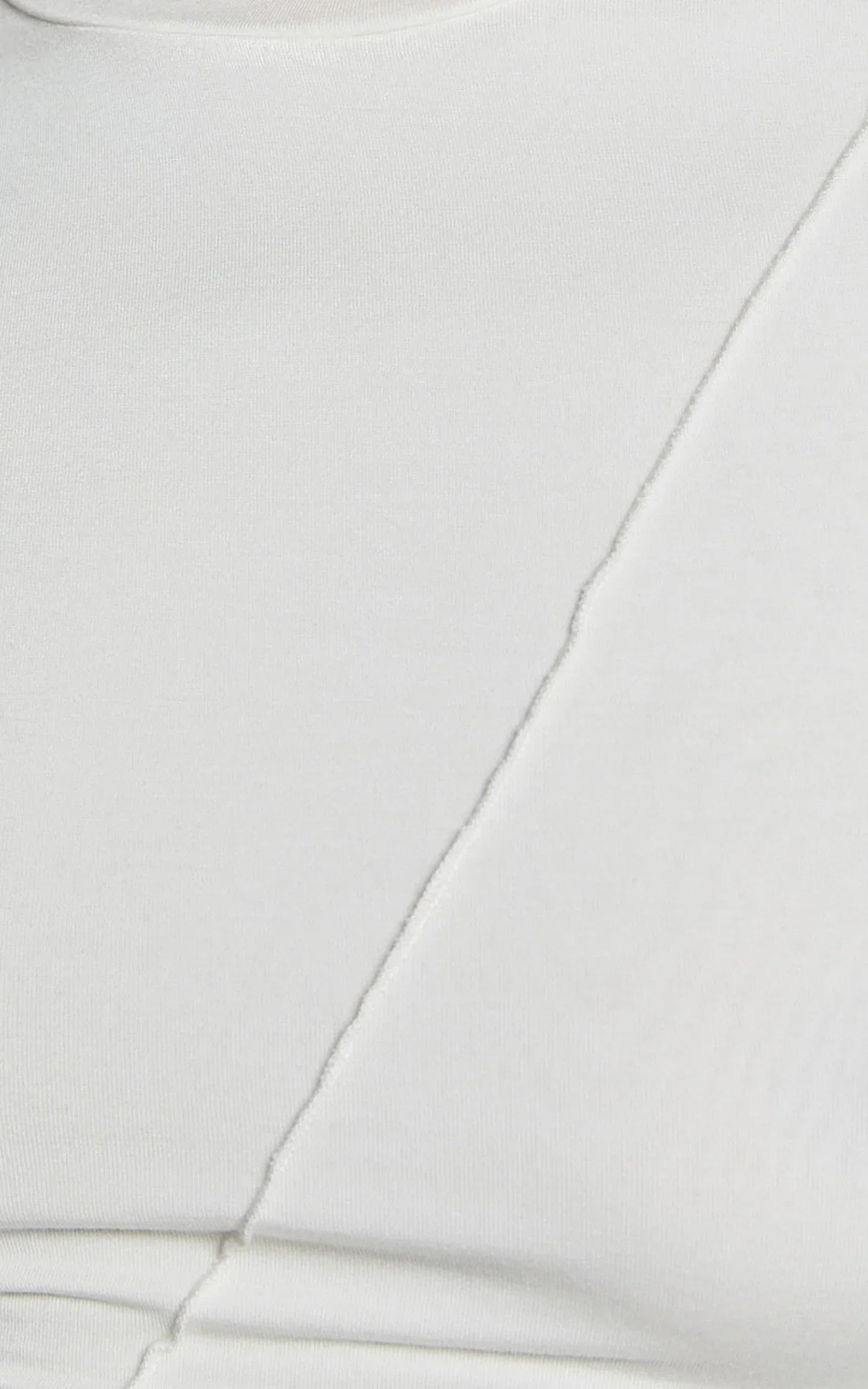 Dayna Top - Long Sleeve Exposed Seam Top in Off White