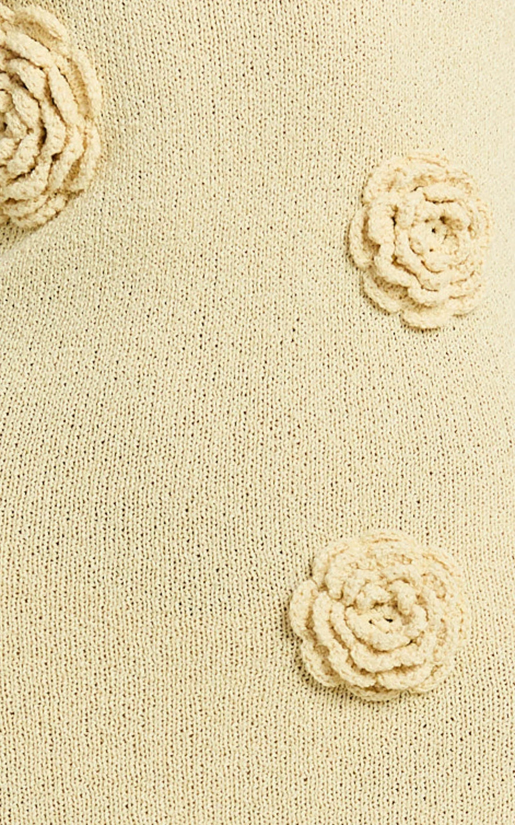 Elodie Maxi Dress - Halter 3D Floral Knit Dress in Lemon
