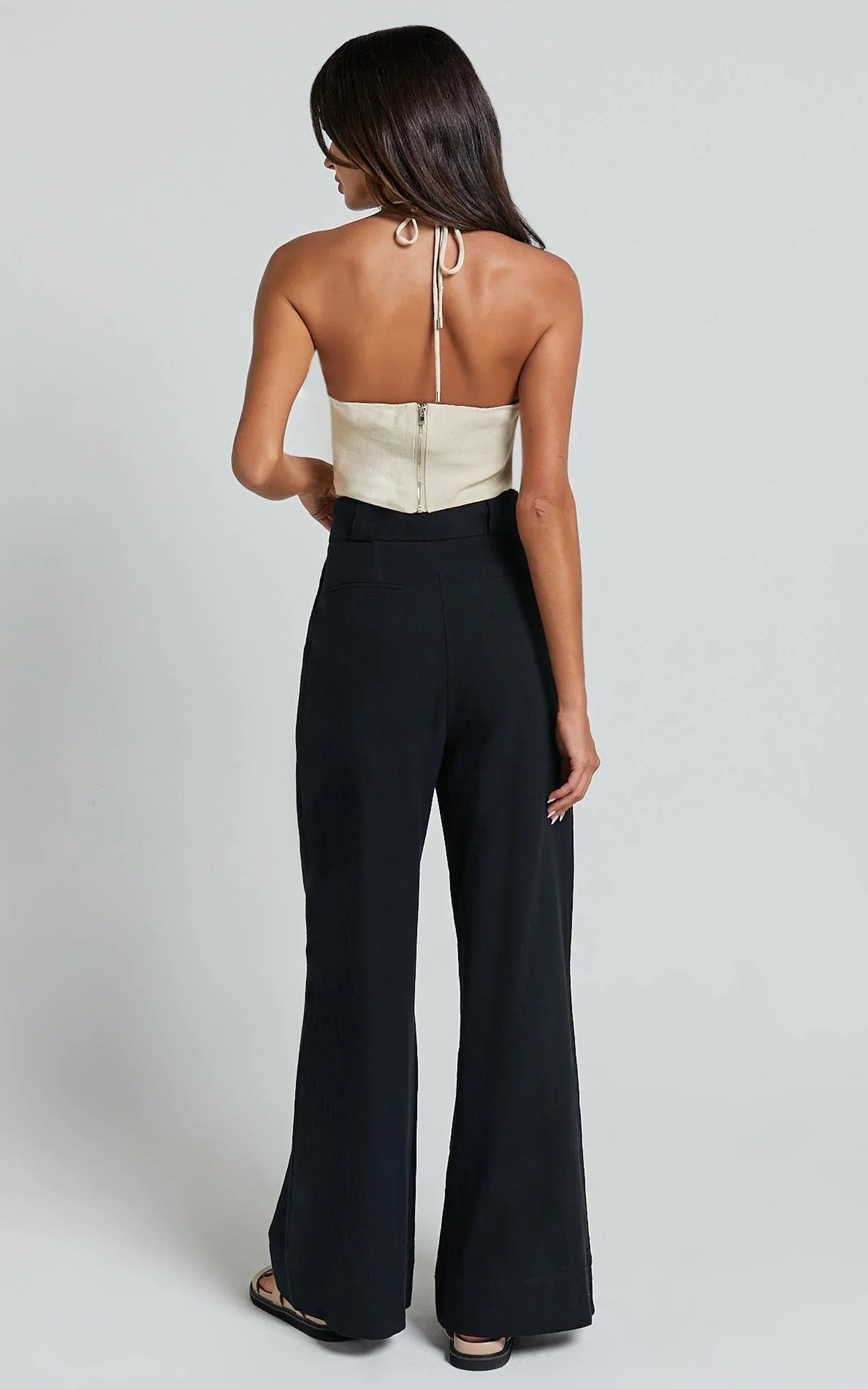 Bette Pants - High Waisted Wide Leg Pants in Black