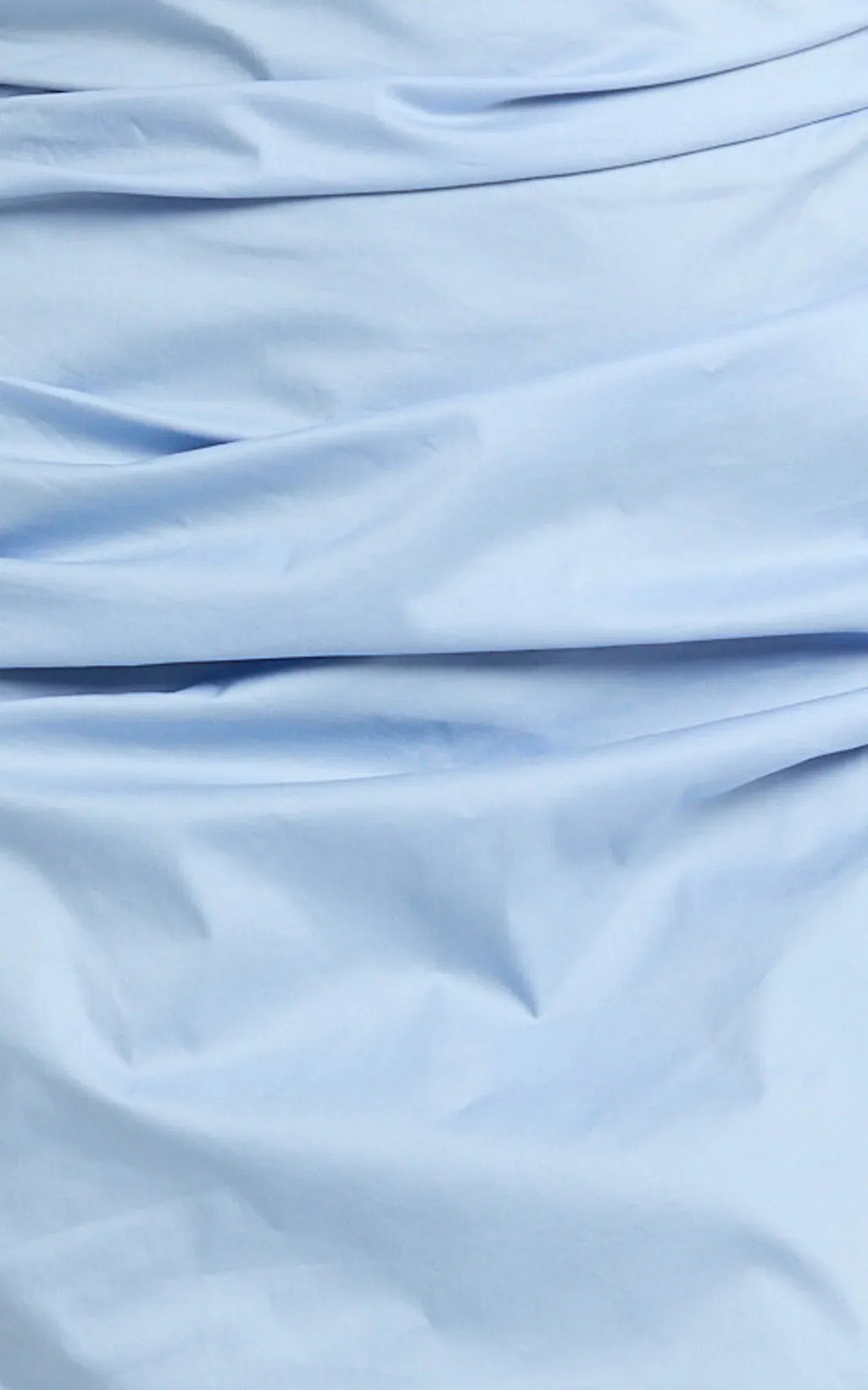 Kane Midi Dress - Tipped Shoulder Cotton Draped Dress in Cornflower Blue