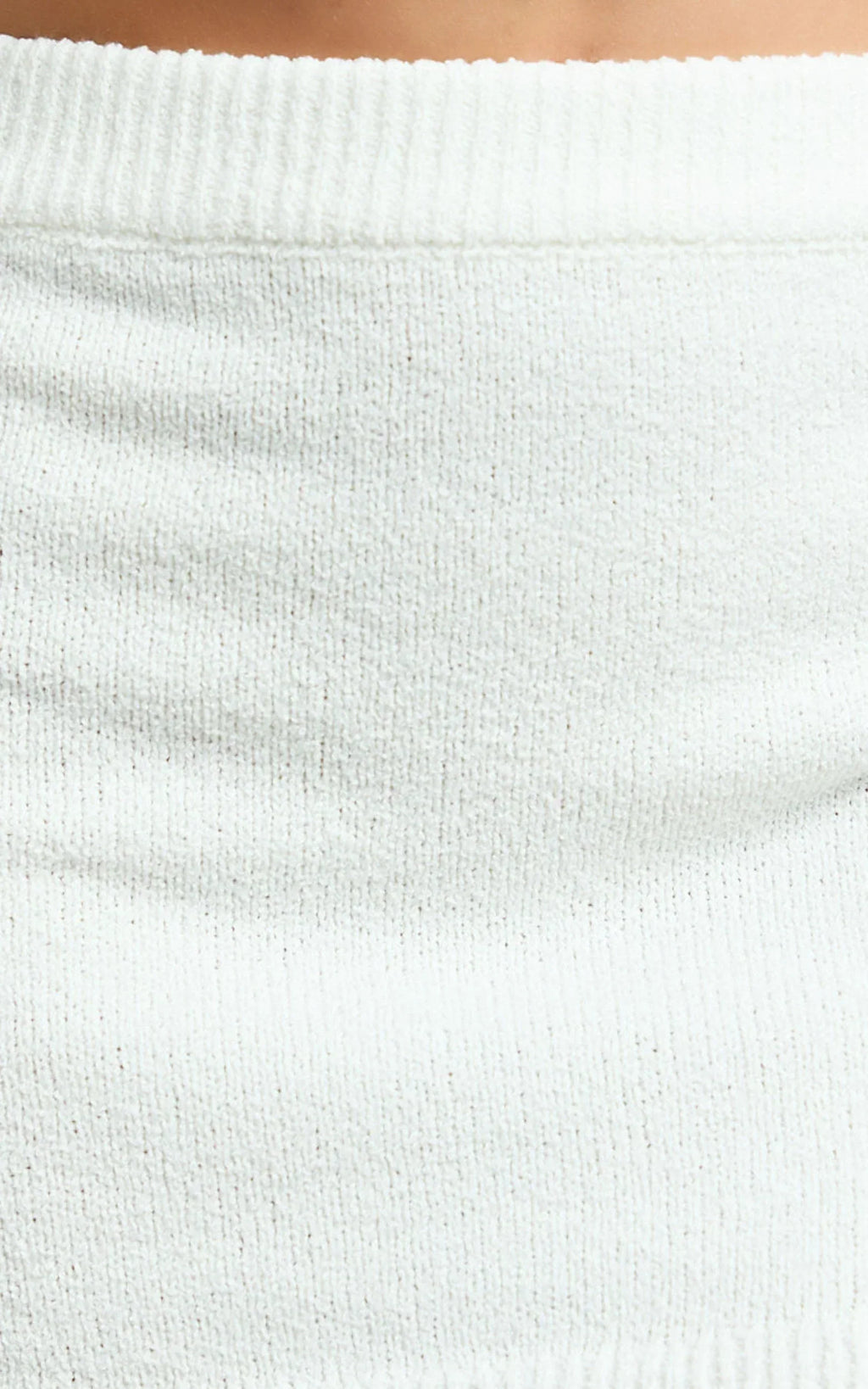 Marilou Mini Skirt - Knit Skirt in White