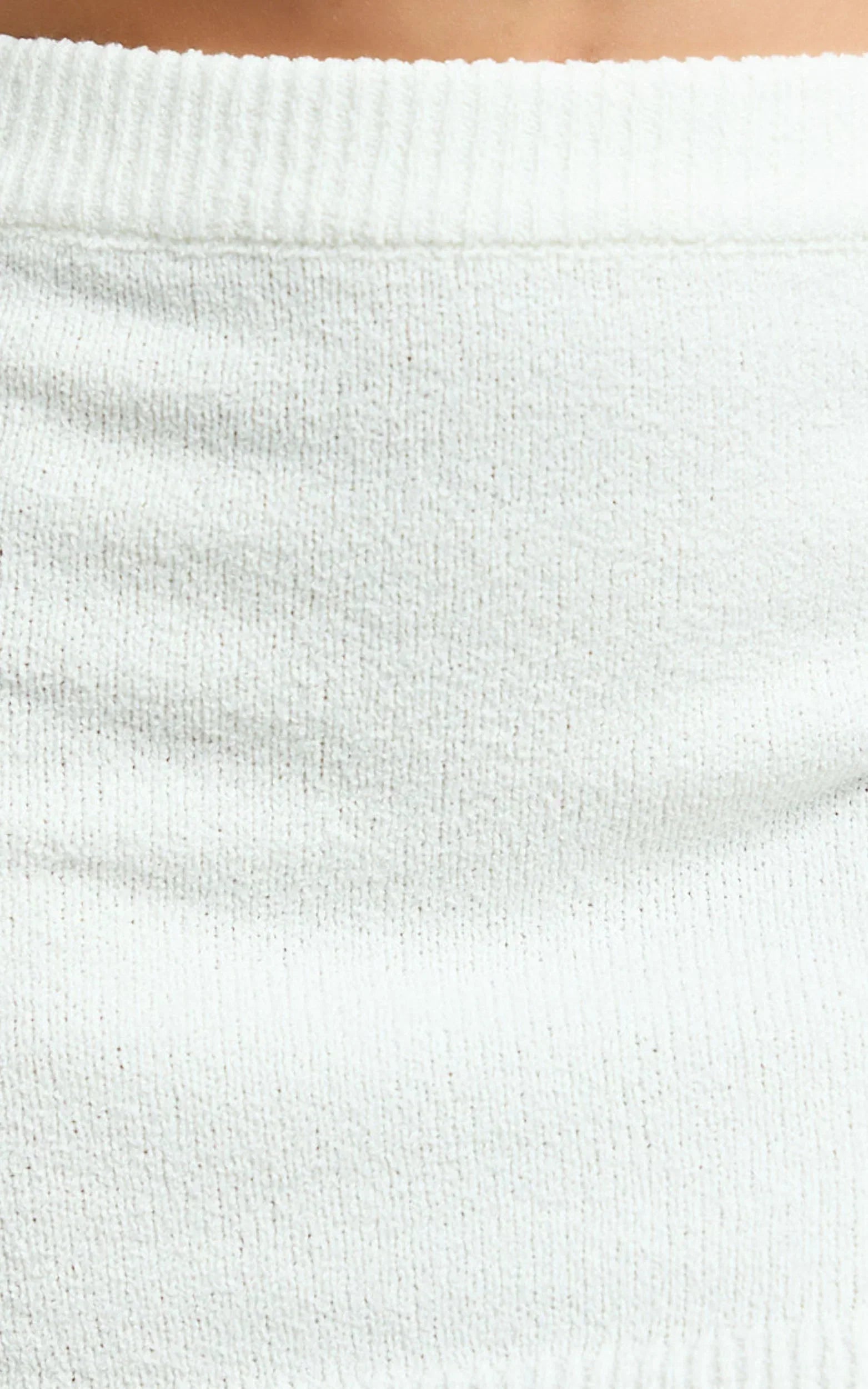 Marilou Mini Skirt - Knit Skirt in White