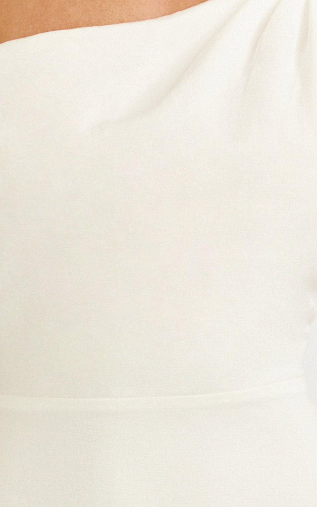 Amber Midi Dress - Off The Shoulder Hardware Detail A Line Dress in White