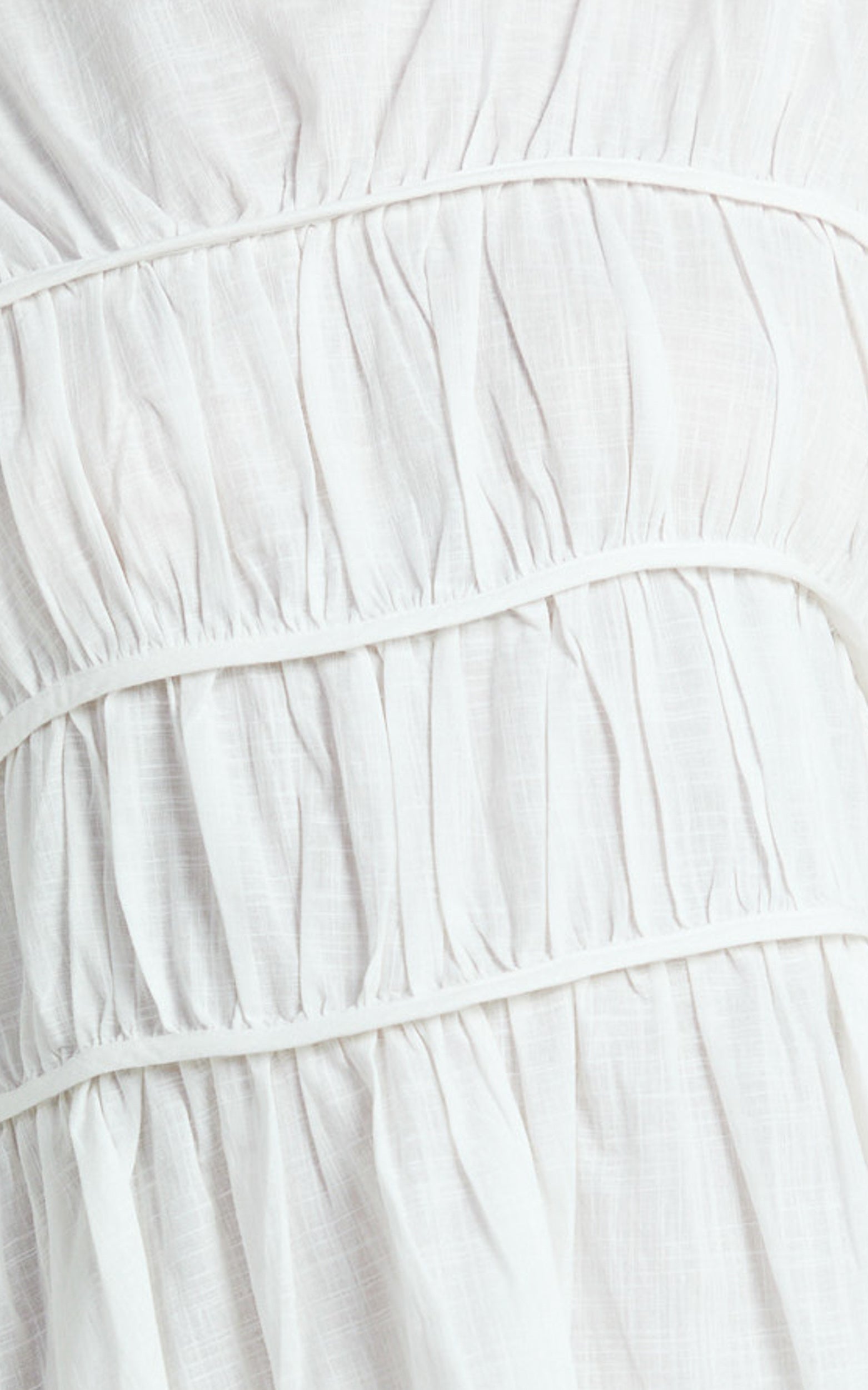 Auric Two Piece Set - Ruched Detail Top and Wide Leg Pants Set in Cream