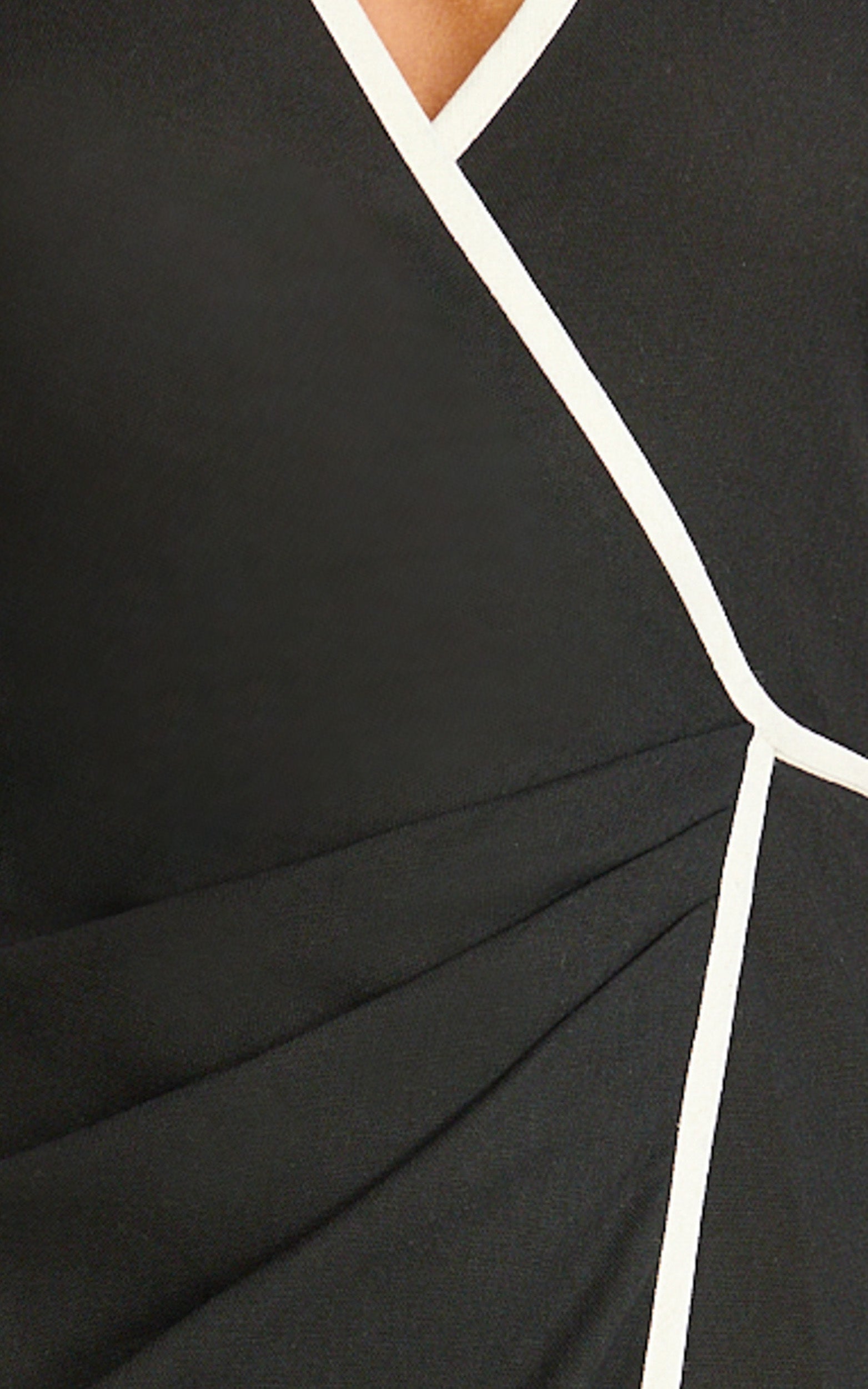 Aurora Midi Dress - Halter Neck Leg Split Wrap Dress in Black