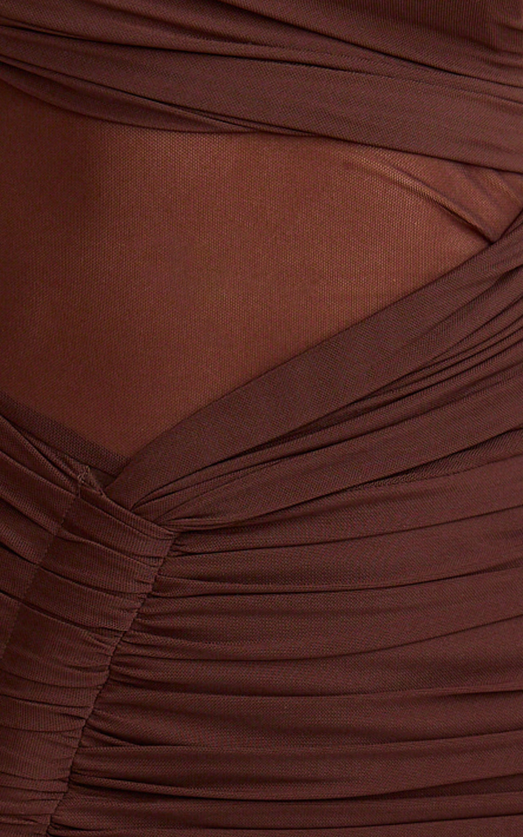 Ayla Mini Dress - One Shoulder Dress in Chocolate