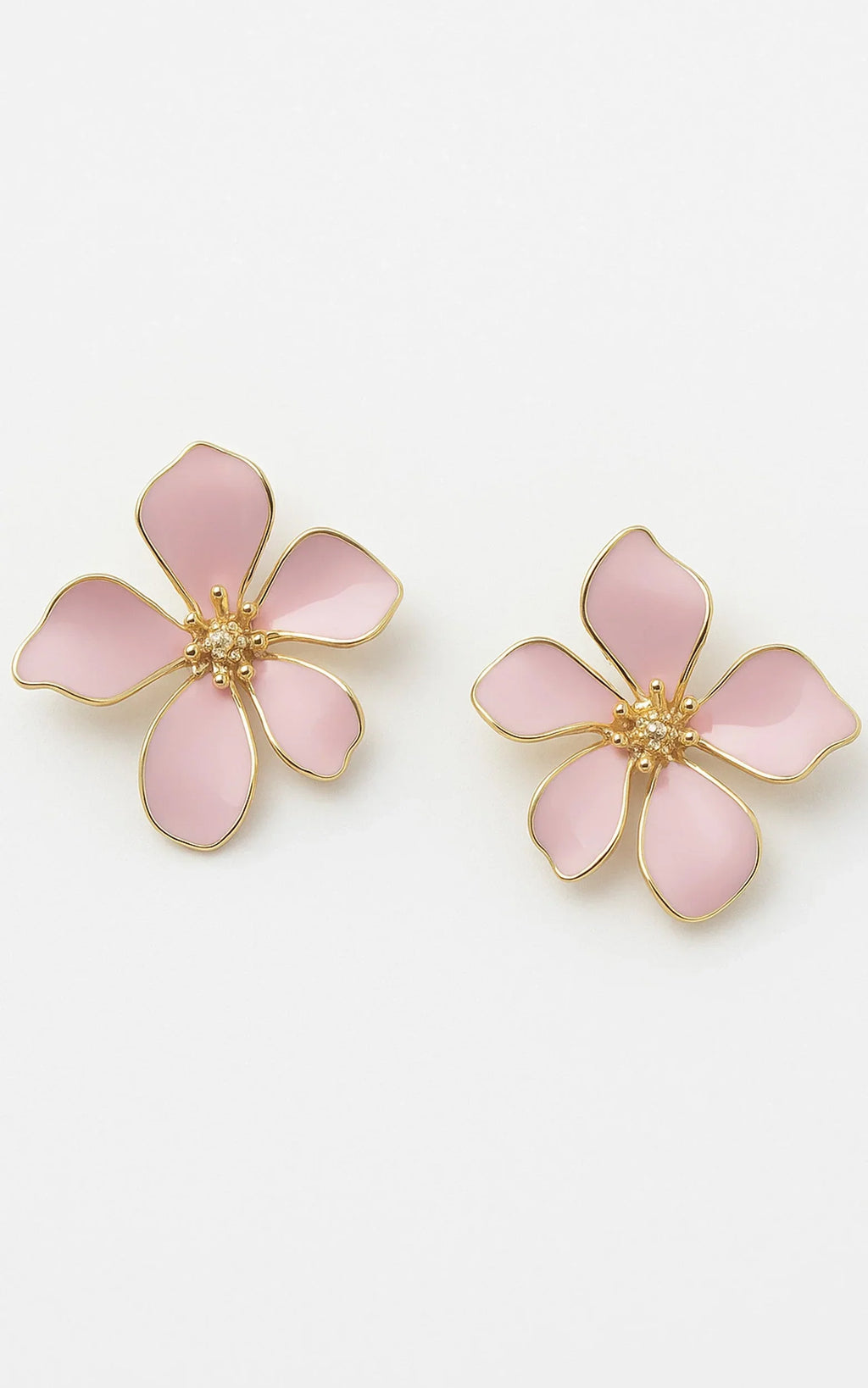 Chaney Enamel Earrings in Pink