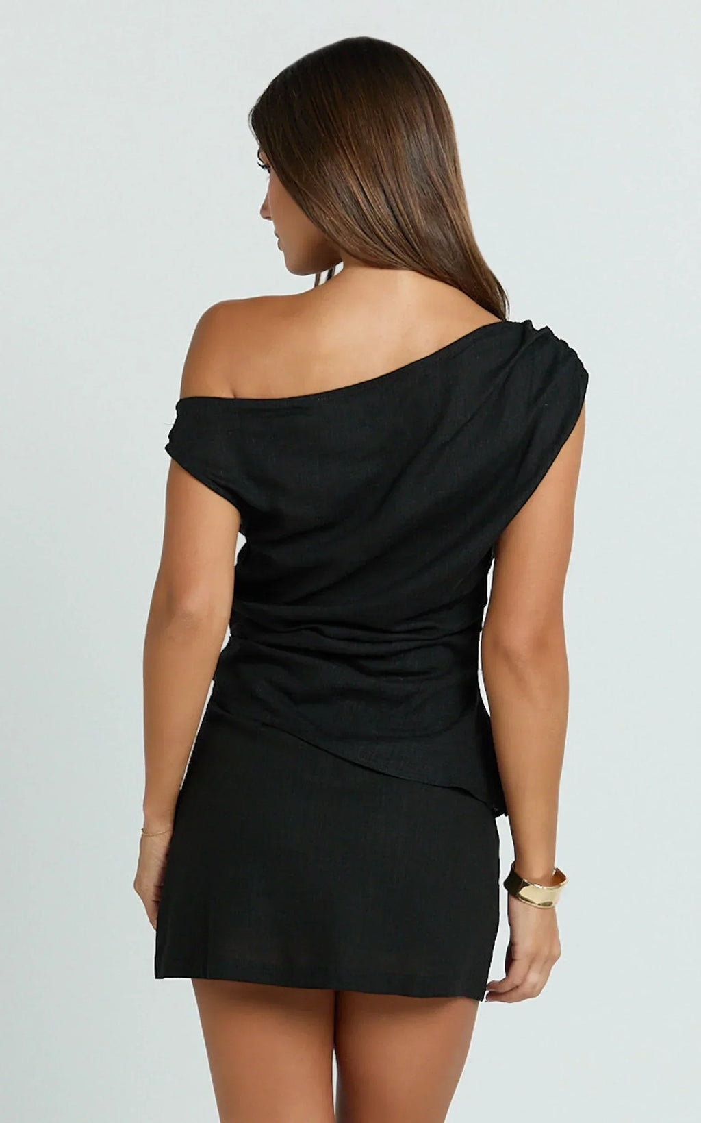 Robilyn Skort - Linen Look Skort in Black