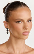 Becca Earrings - Drop Earrings in Gold/Black
