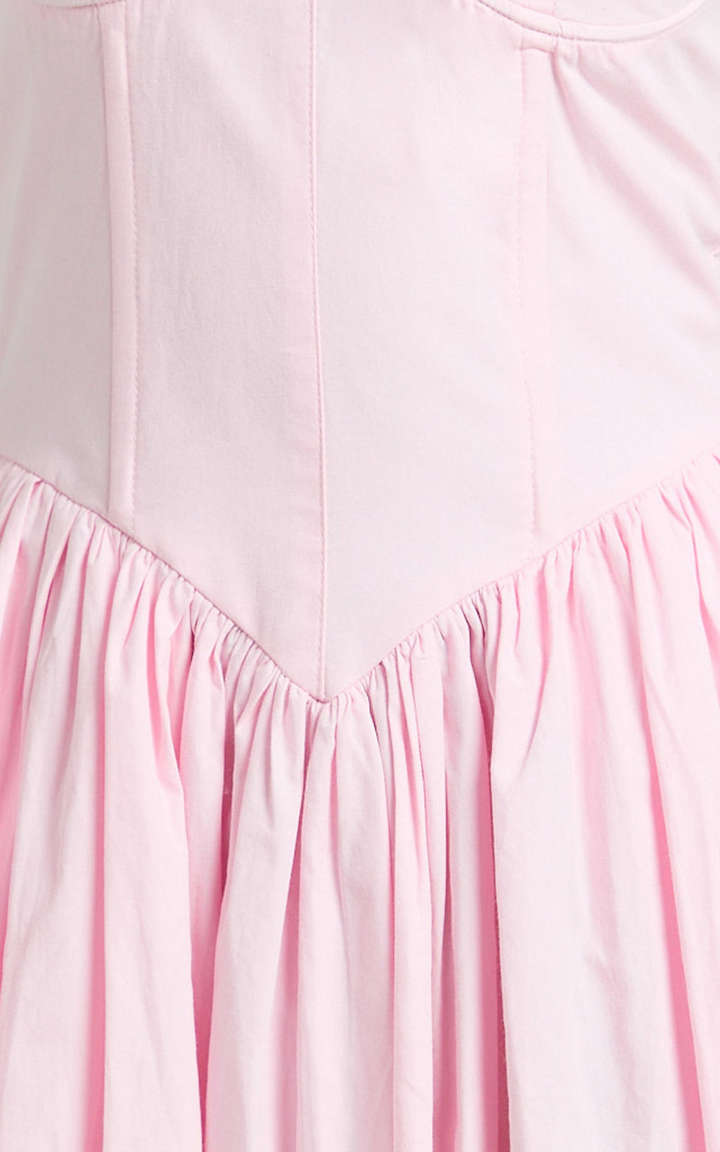 Beckett Midi Dress - Scoop Neck Drop V Waist Gathered Skirt Dress in Pink