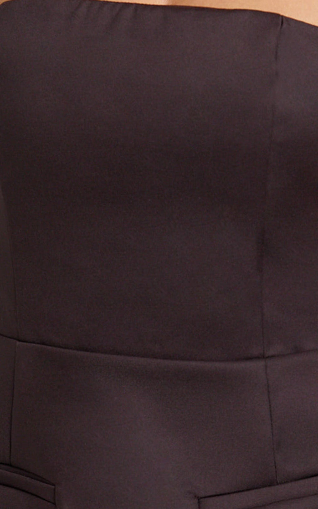 Benson Playsuit - Strapless Fit and Flare Playsuit in Chocolate
