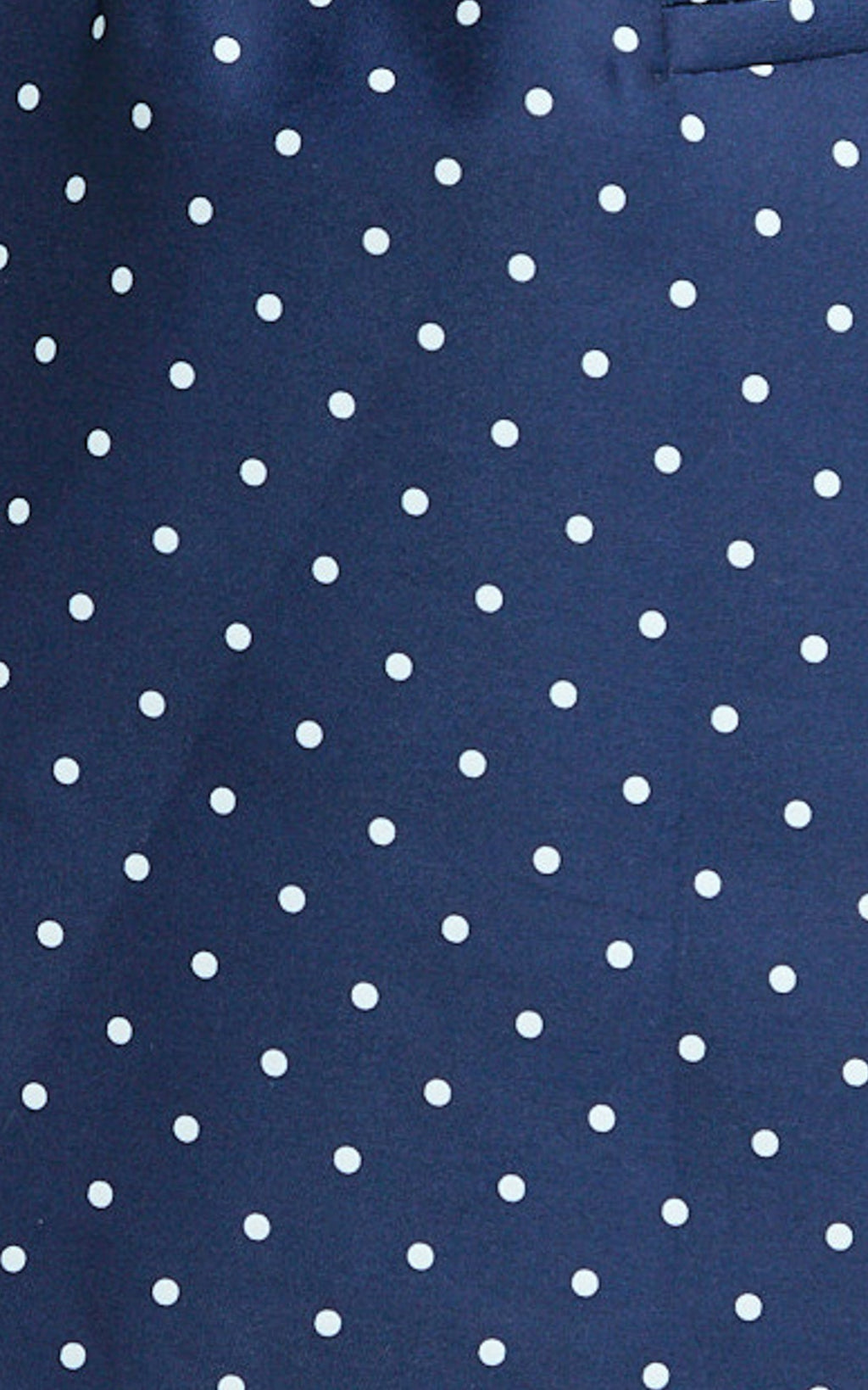Benson Playsuit - Strapless Fit and Flare Playsuit in Navy Polka Dot