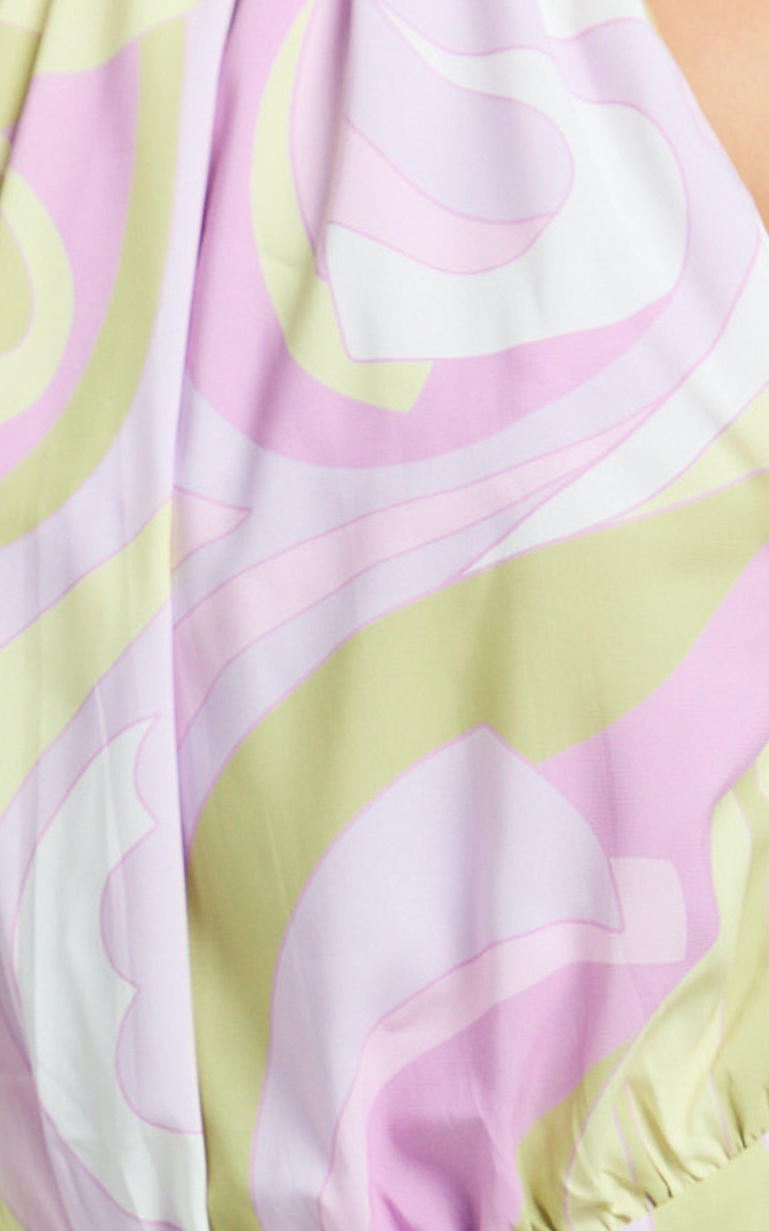 Bryonie Mini Dress - Backless Halter Dress in Pucci Print